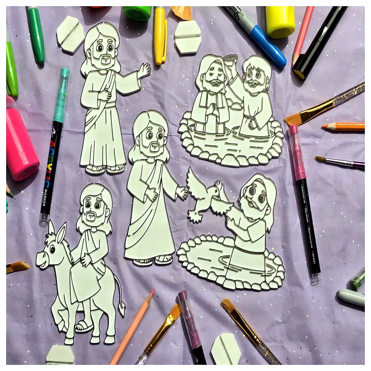 jesus christ god coloring pages diy craft religious art supplies for kids adults