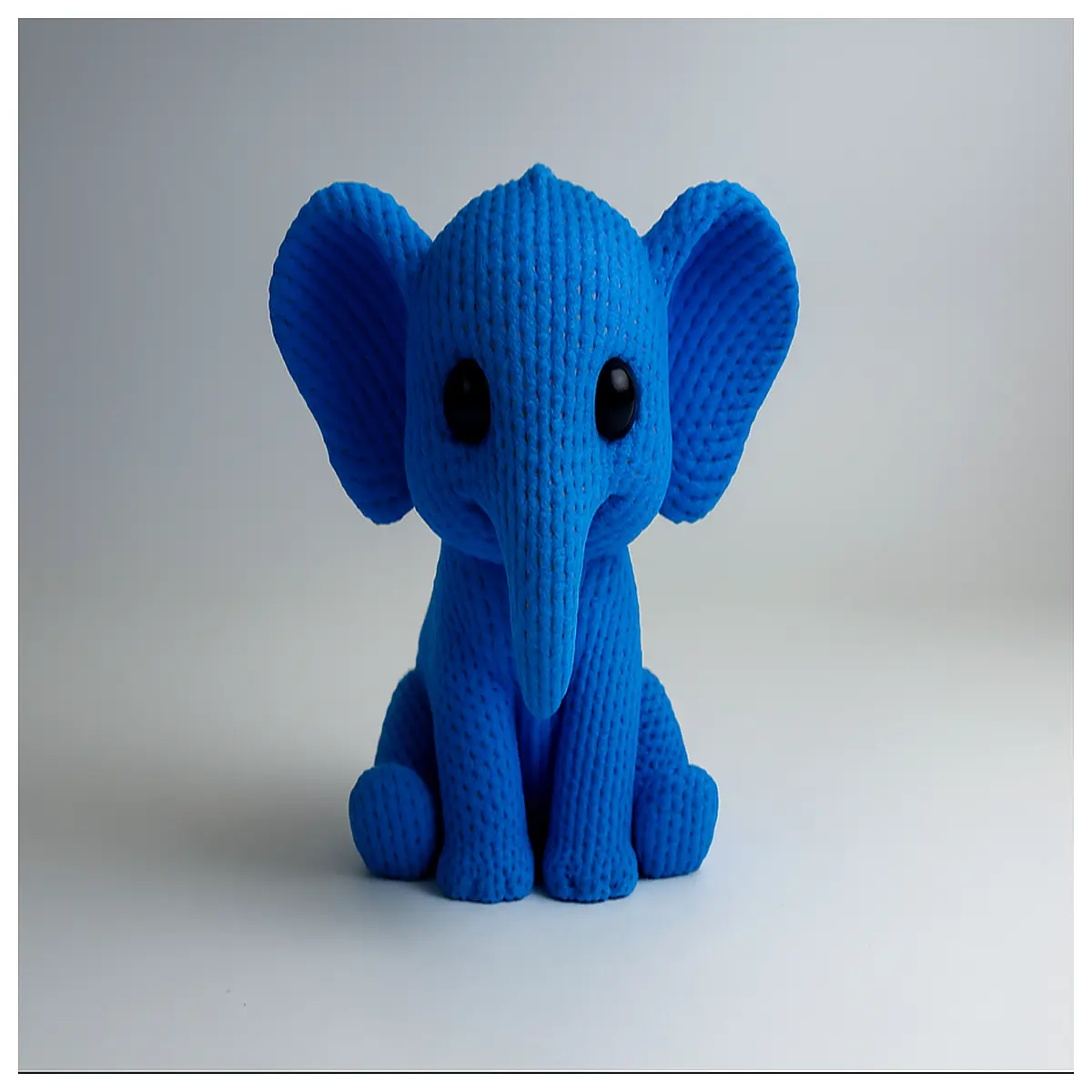 knitted elephant plush toy soft baby rattle newborns and toddlers