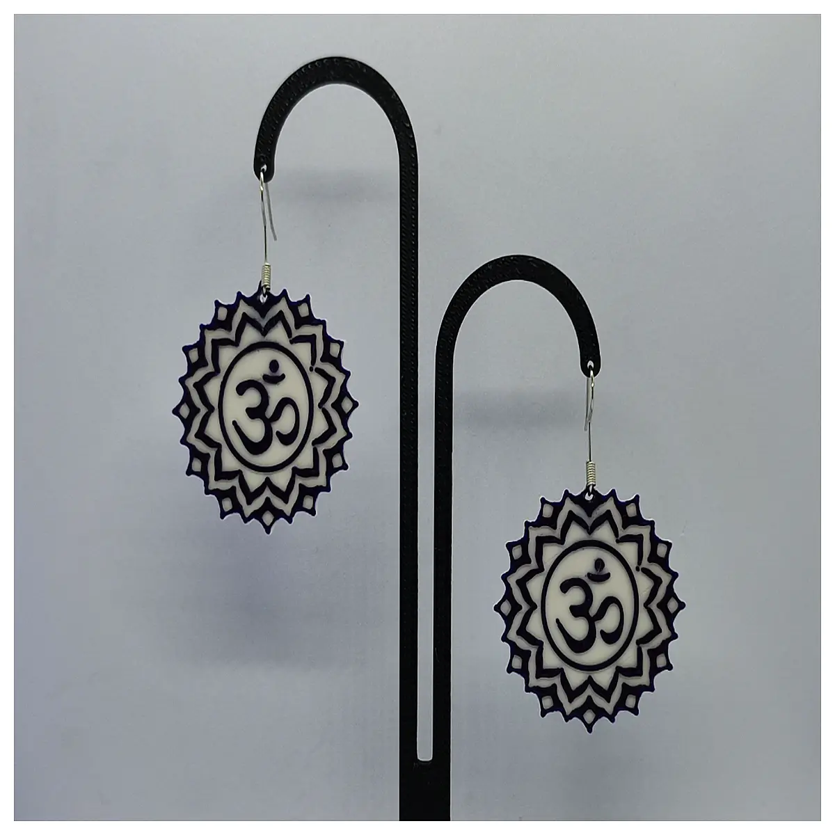 om symbol hoop earrings spiritual healing jewelry boho chakra meditation accessories for yoga lovers