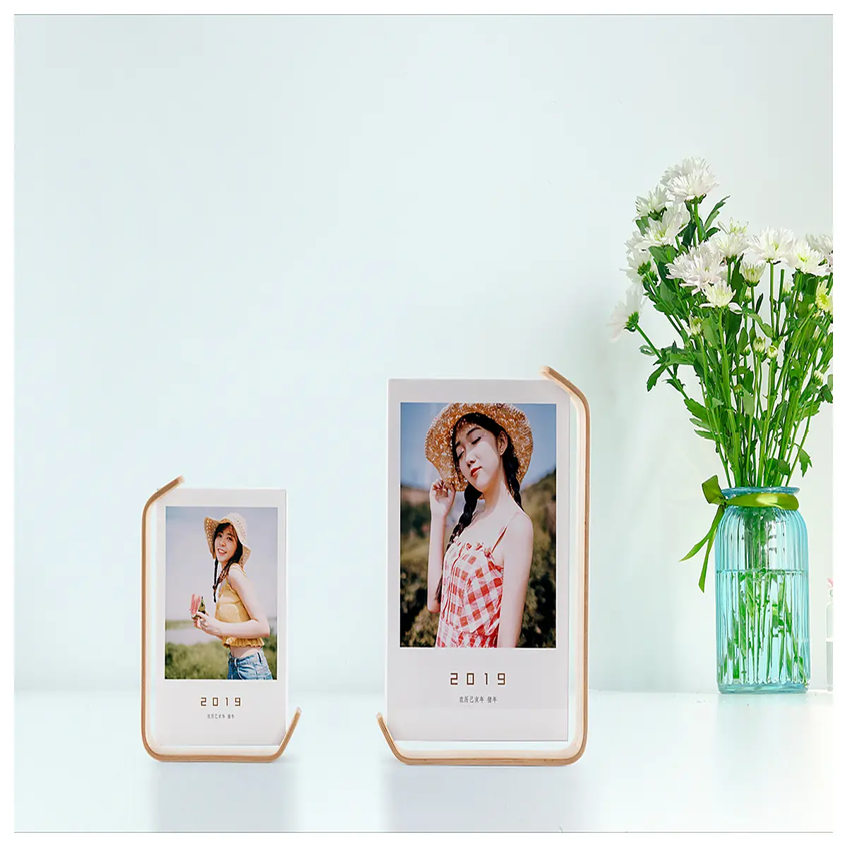 minimalist photo frame modern simple wall art decoration black white wood metal picture holder for home office living room decor
