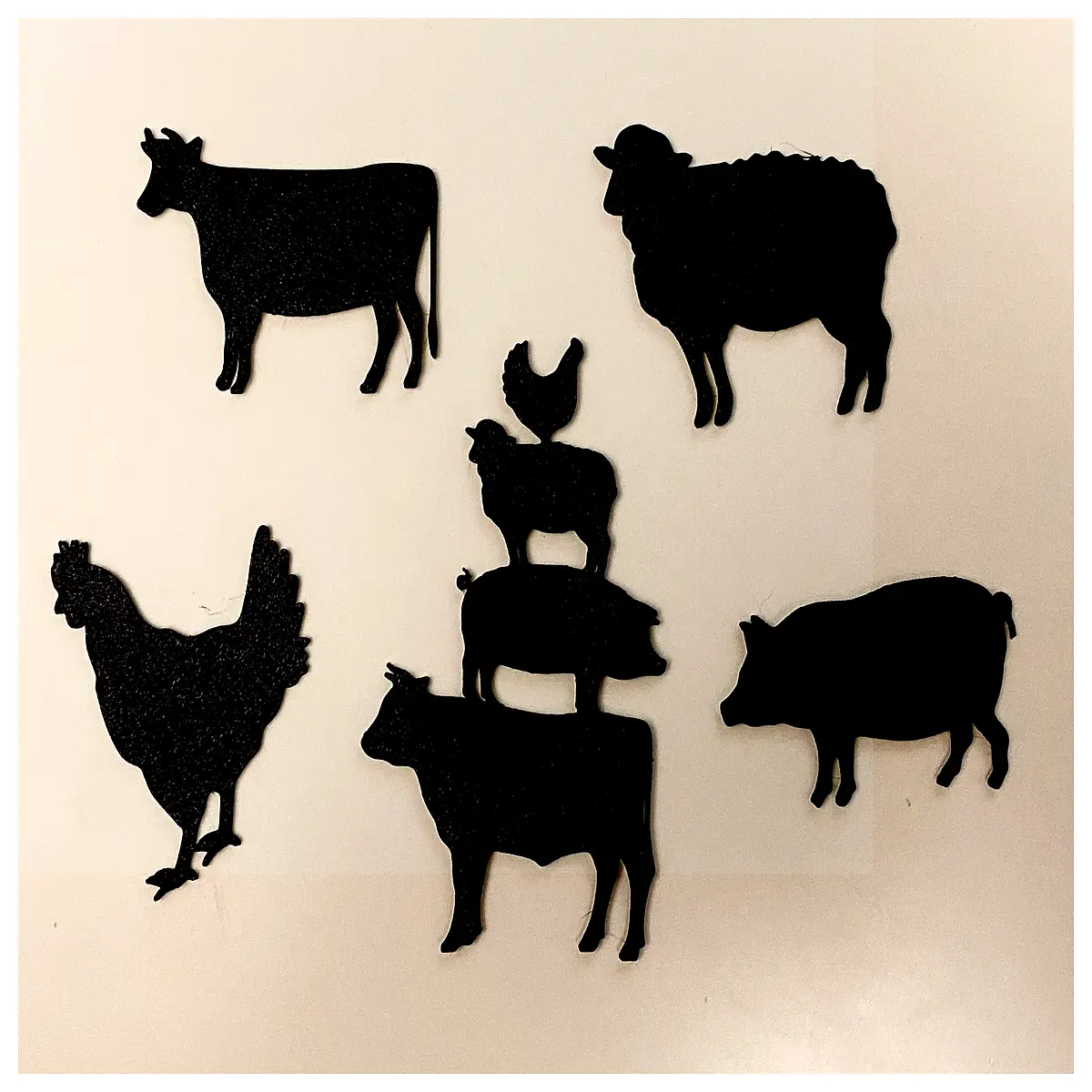 farm animal silhouette wall art nursery decor barnyard animals black outline print rustic country home decoration
