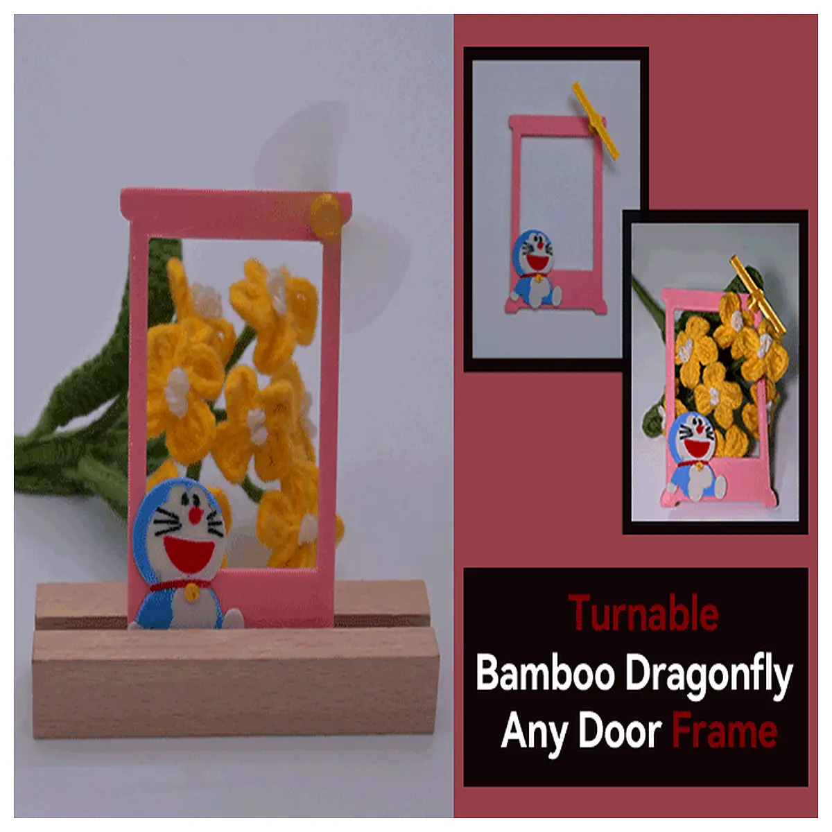 rotatable dragonfly door frame viewfinder prop for photography scenic spot photo booth interactive art installation