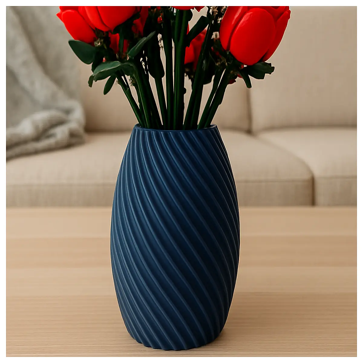 modern twisted ceramic vase abstract sculptural home decor centerpiece for living room table