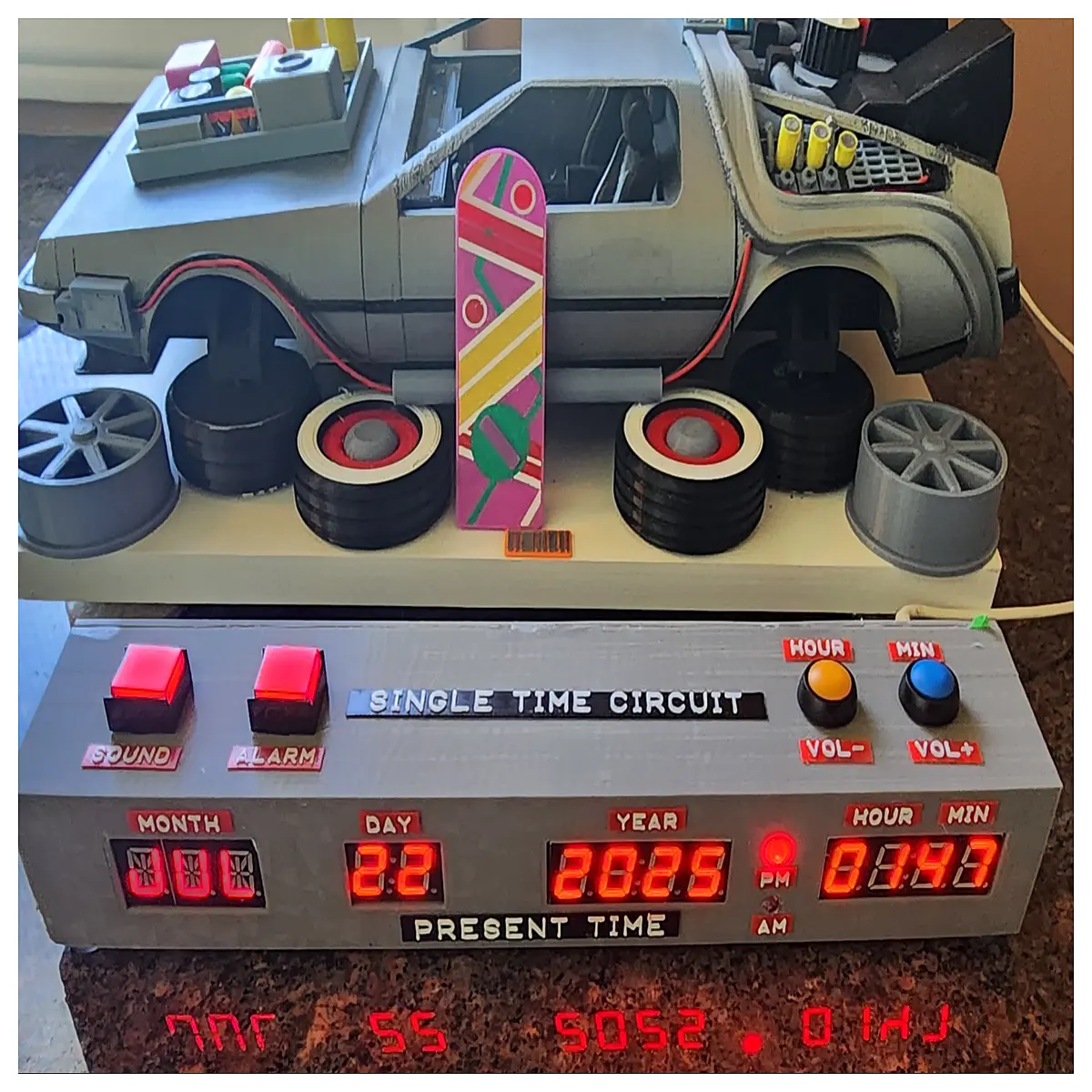back to the clock retro 80s alarm watch time machine prop for bedroom decor