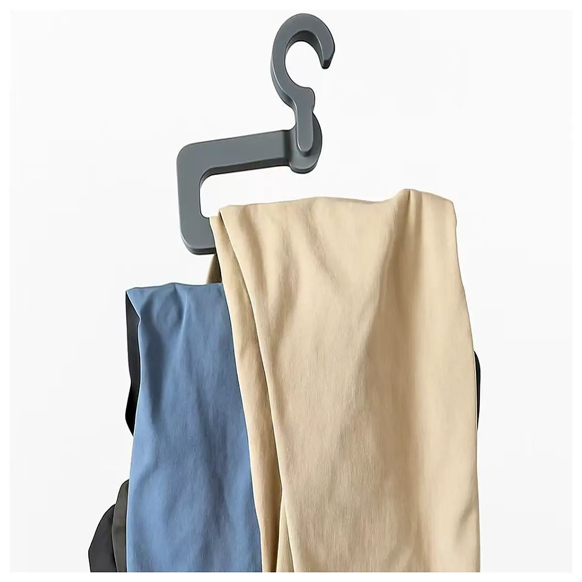space saving pants hangers with clips non slip multi tier trouser rack for closet organization duty