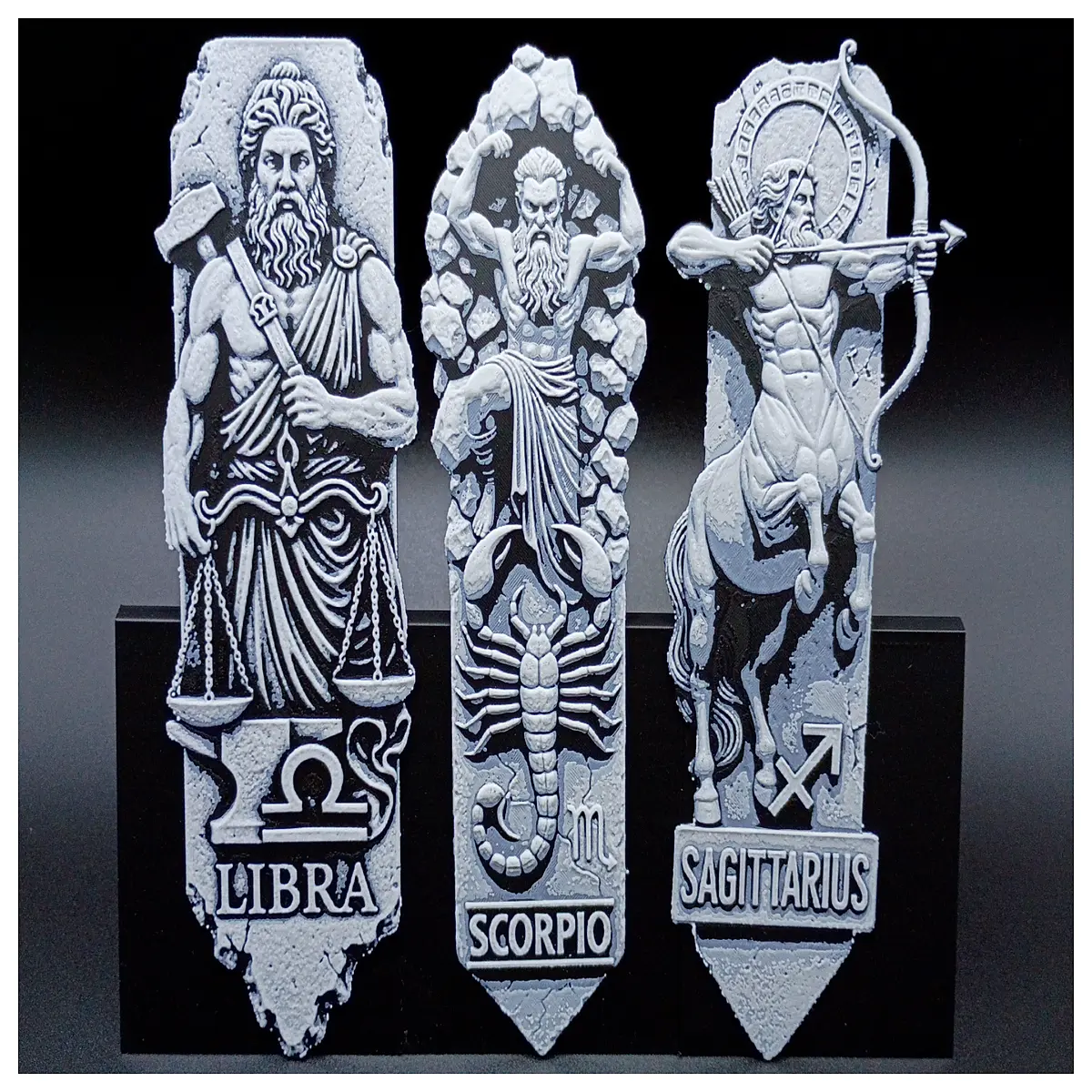 astrology zodiac bookmark libra scorpio sagittarius metal readers book lover