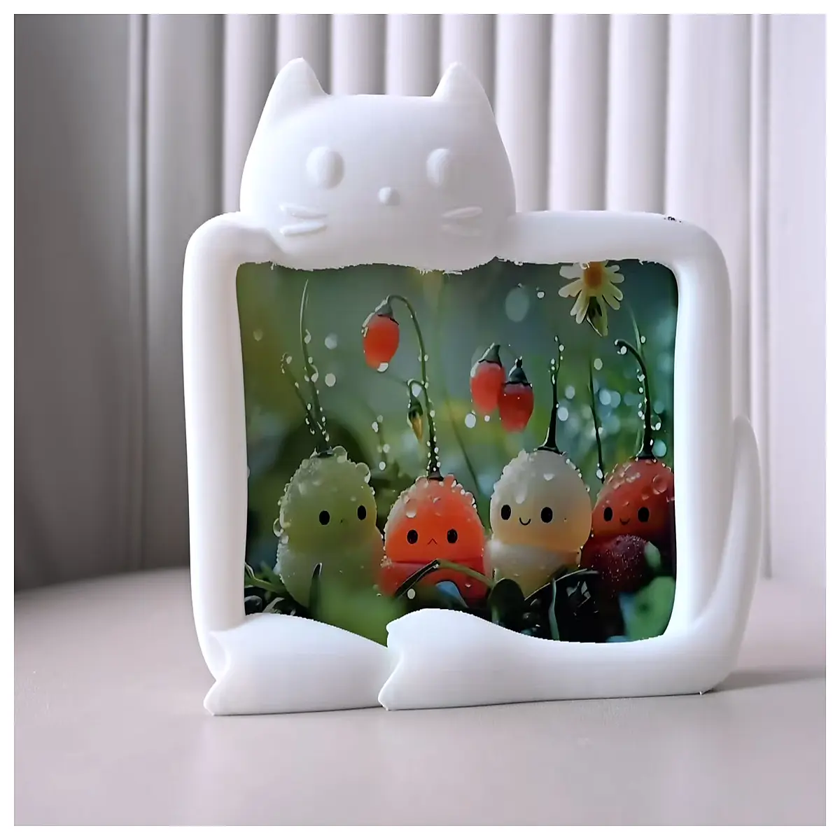cute kitten photo frame for desk small cat picture holder wall decor pet memorial gift
