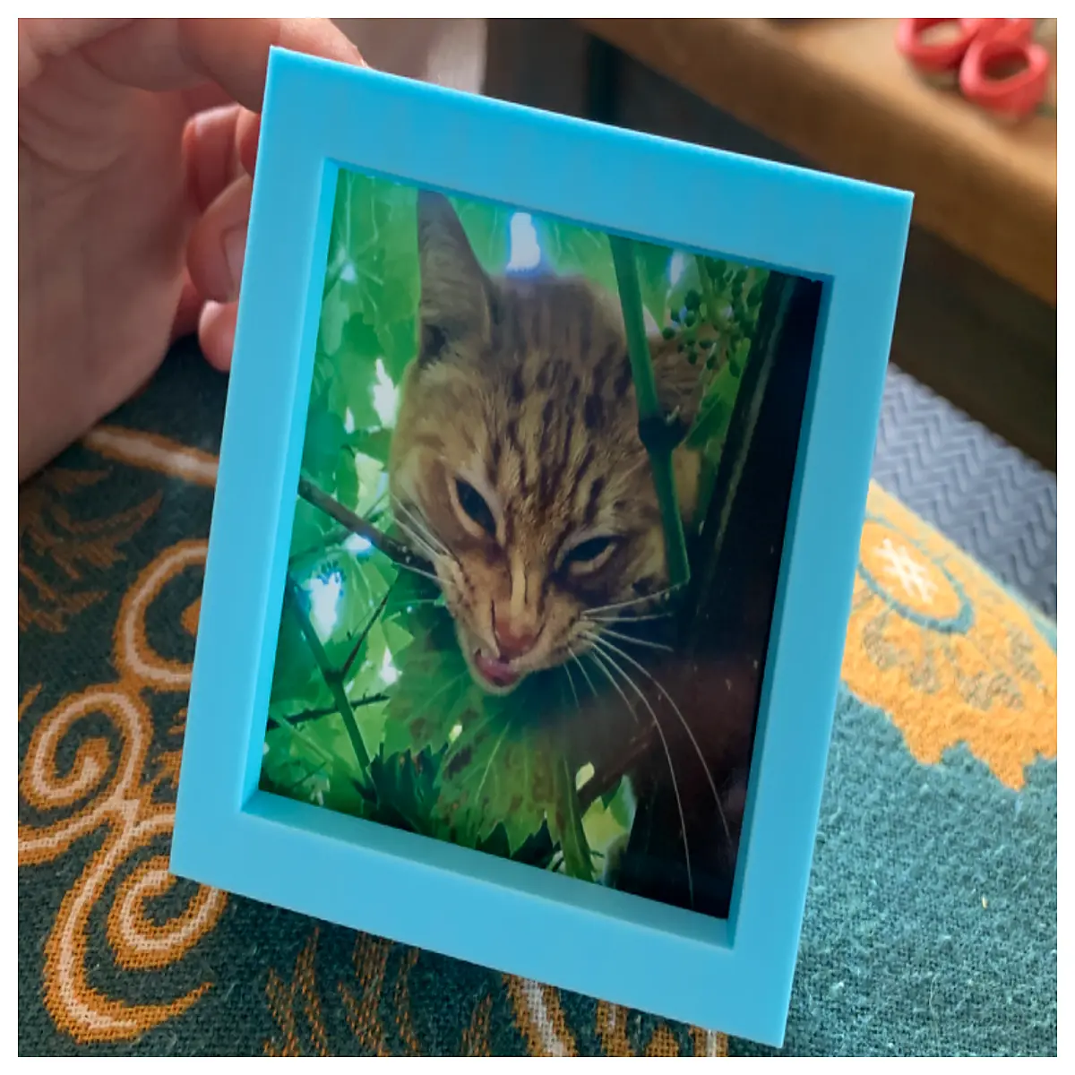 small square photo frame for desk 3x3 inch picture holder minimalist wall art cute kids room decor