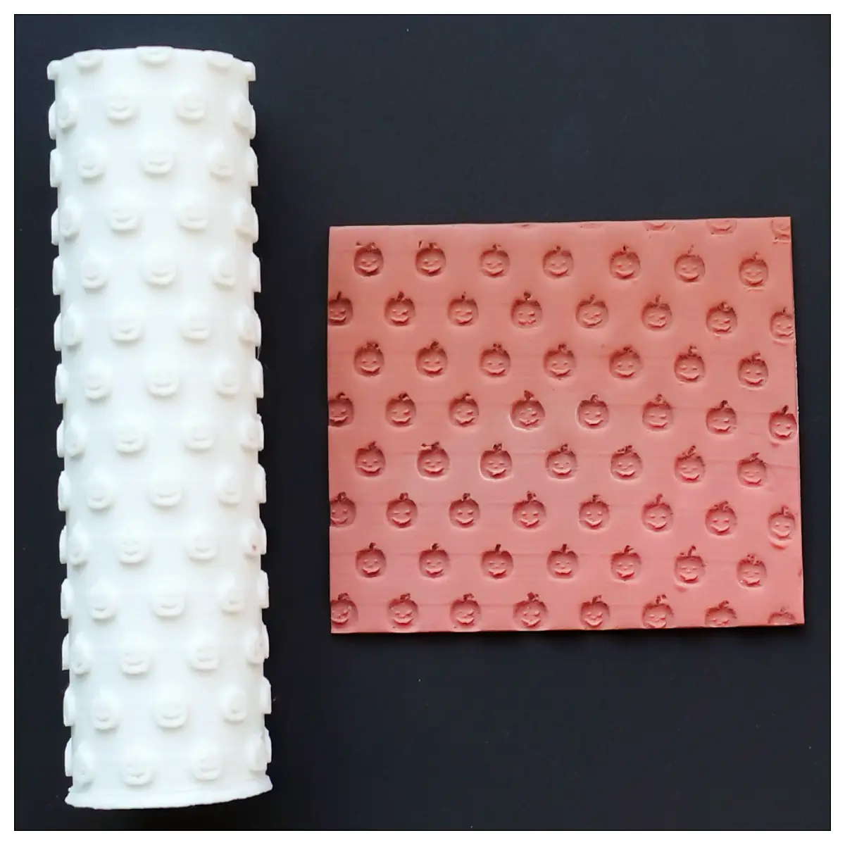 halloween texture roller for polymer clay fall craft tools jack o lantern imprinting wheel