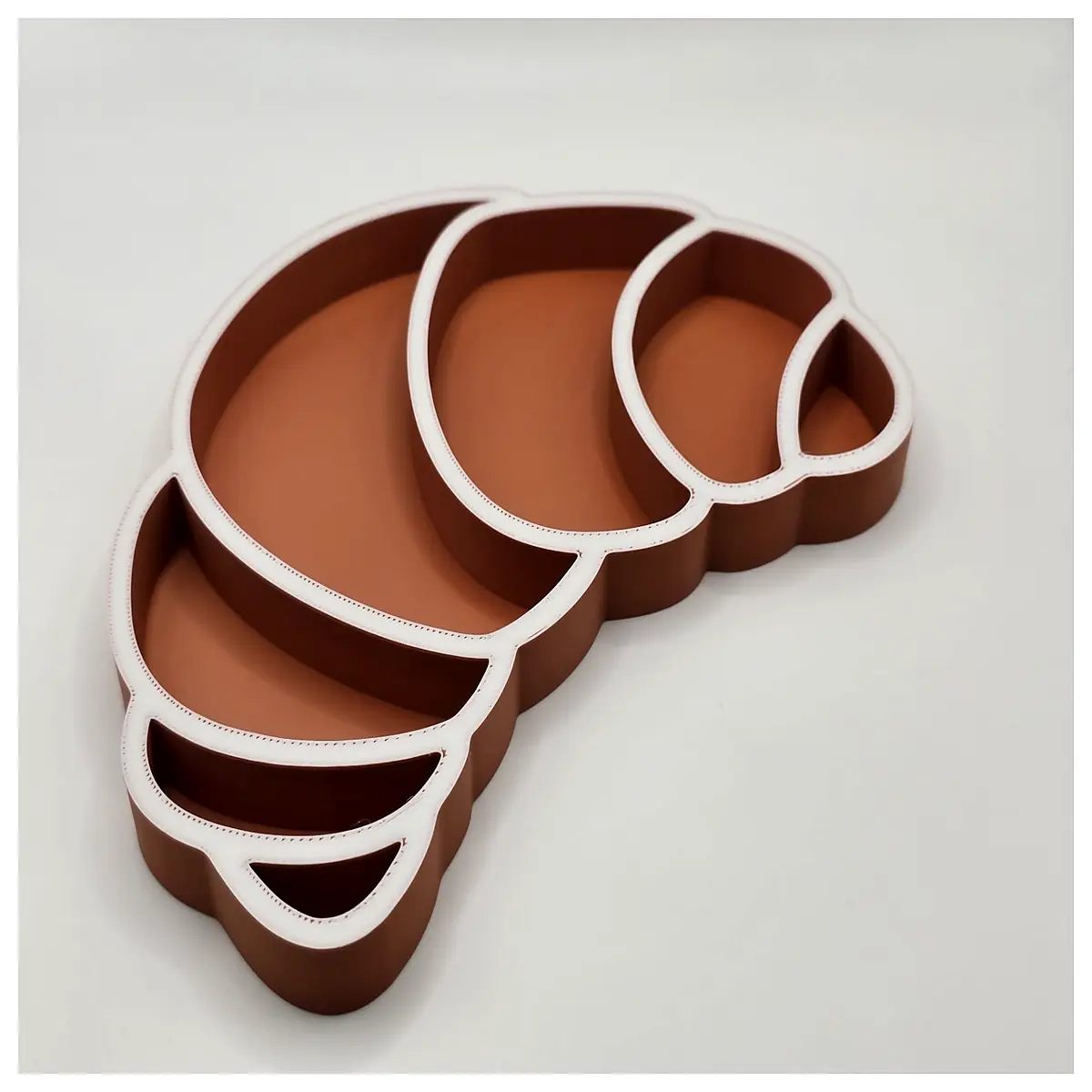 croissant shape sensory filling tray silicone baking pan for therapy playdough