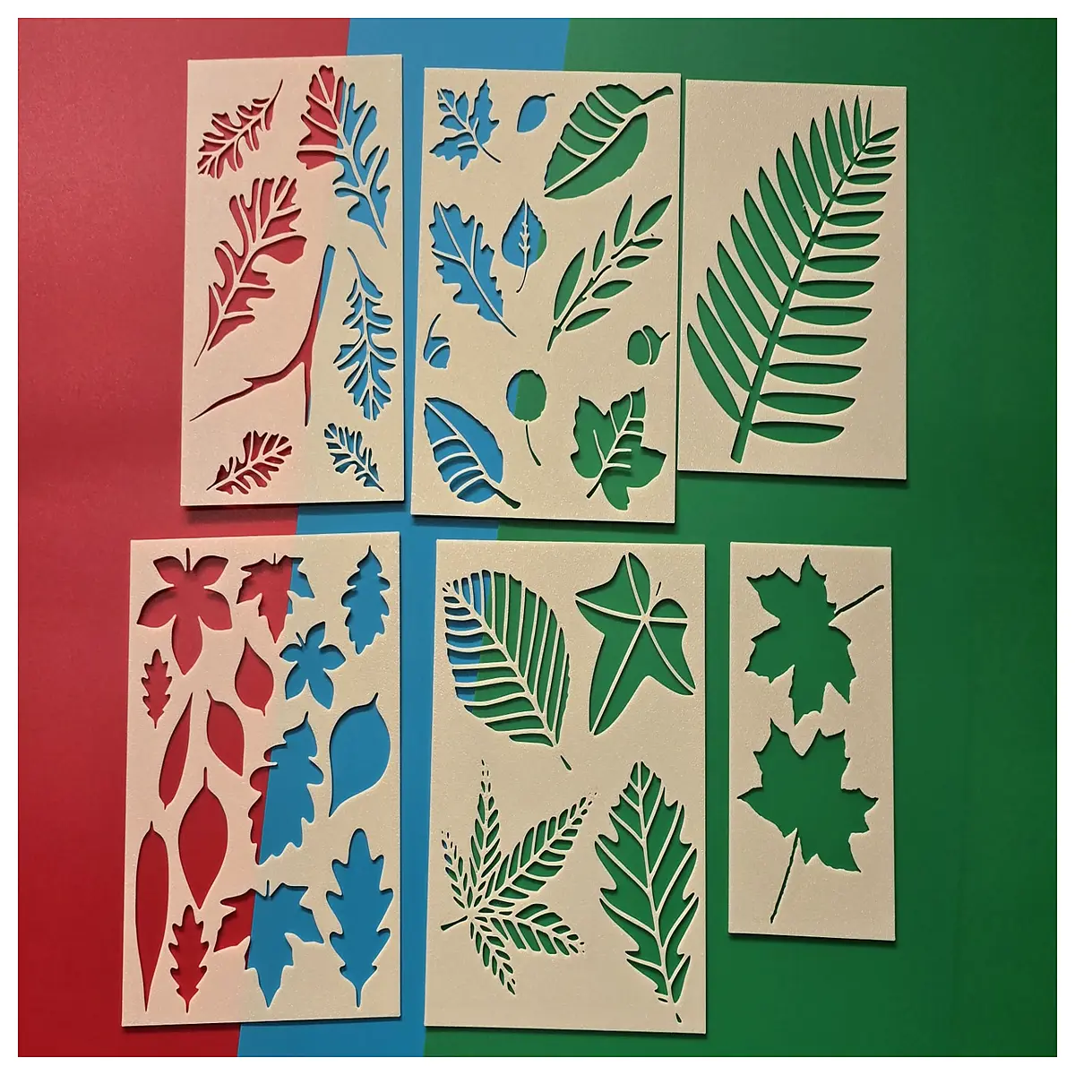 fall autumn leaf stump tree painting stencils for acrylic canvas art craft diy decor