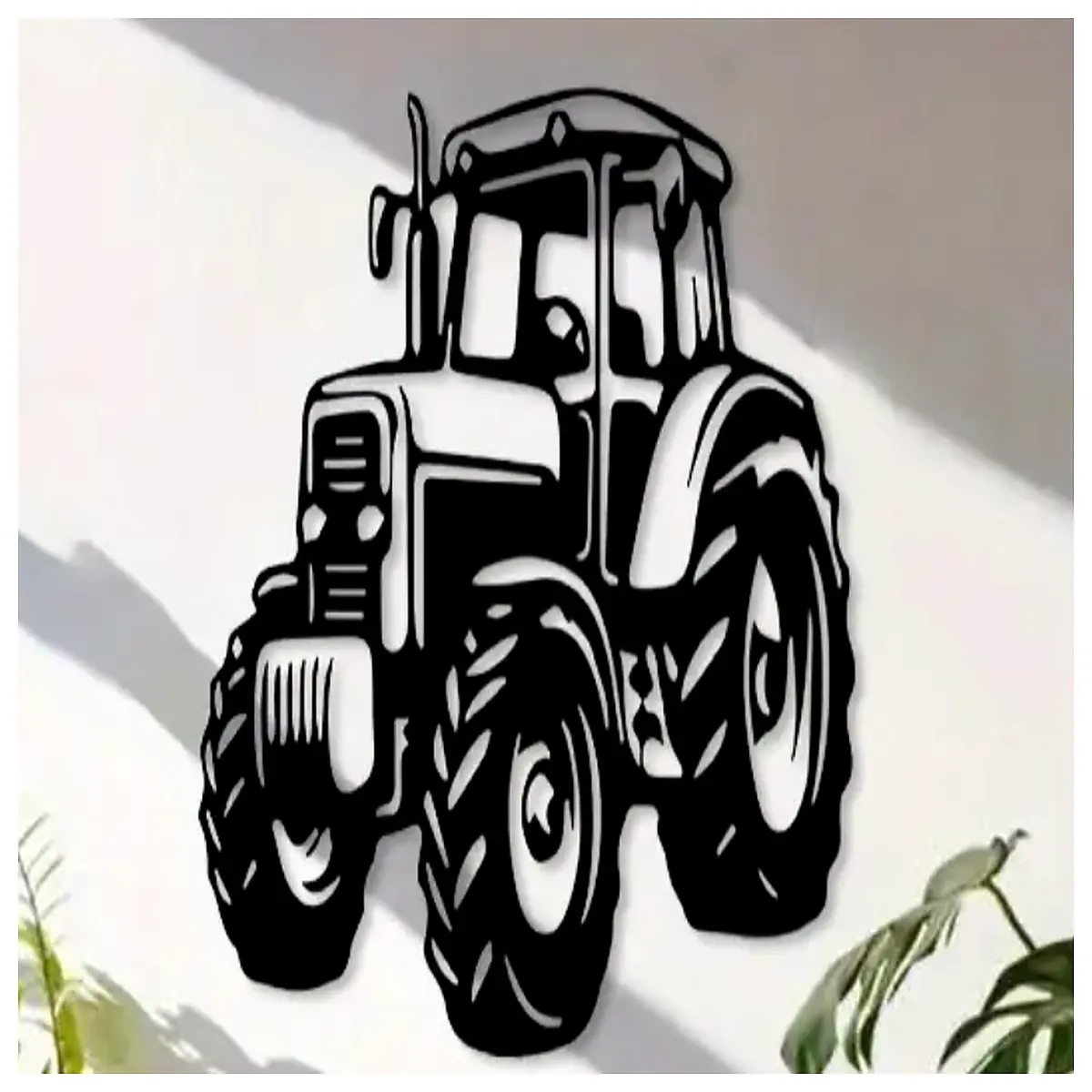 rustic farm tractor silhouette wall art decor for barn kitchen living room farmhouse style metal wood sign