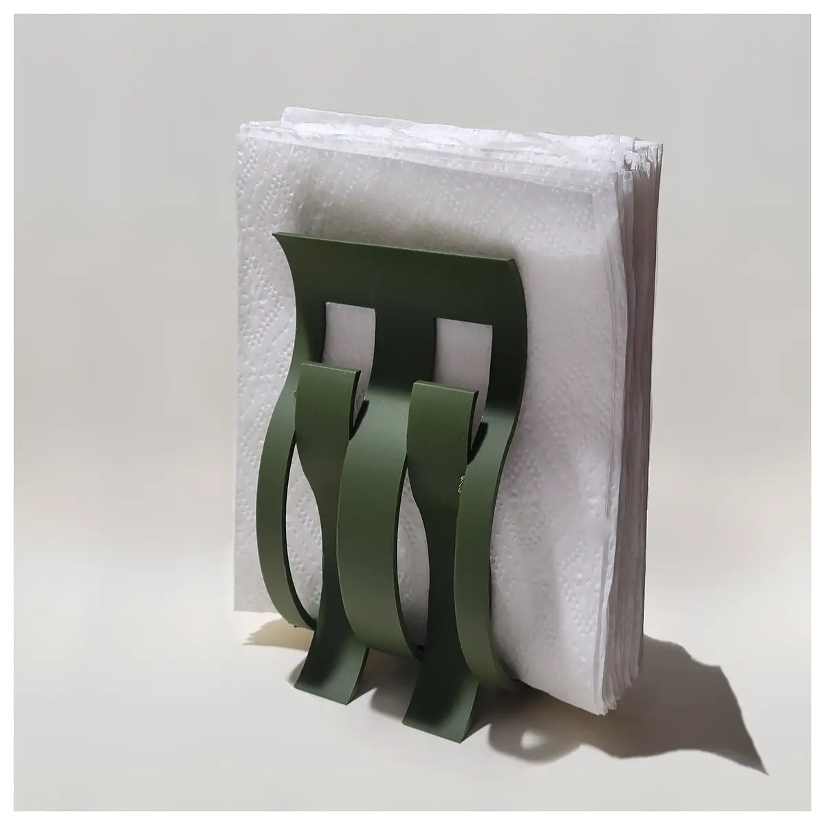 modern kitchen napkin holder countertop organizer stainless steel paper towel dispenser stylish table napkin ring for dining room decor