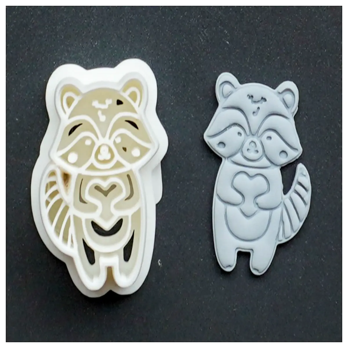 cute raccoon polymer clay cutter jewelry making tools earrings necklace pendant diy craft supplies