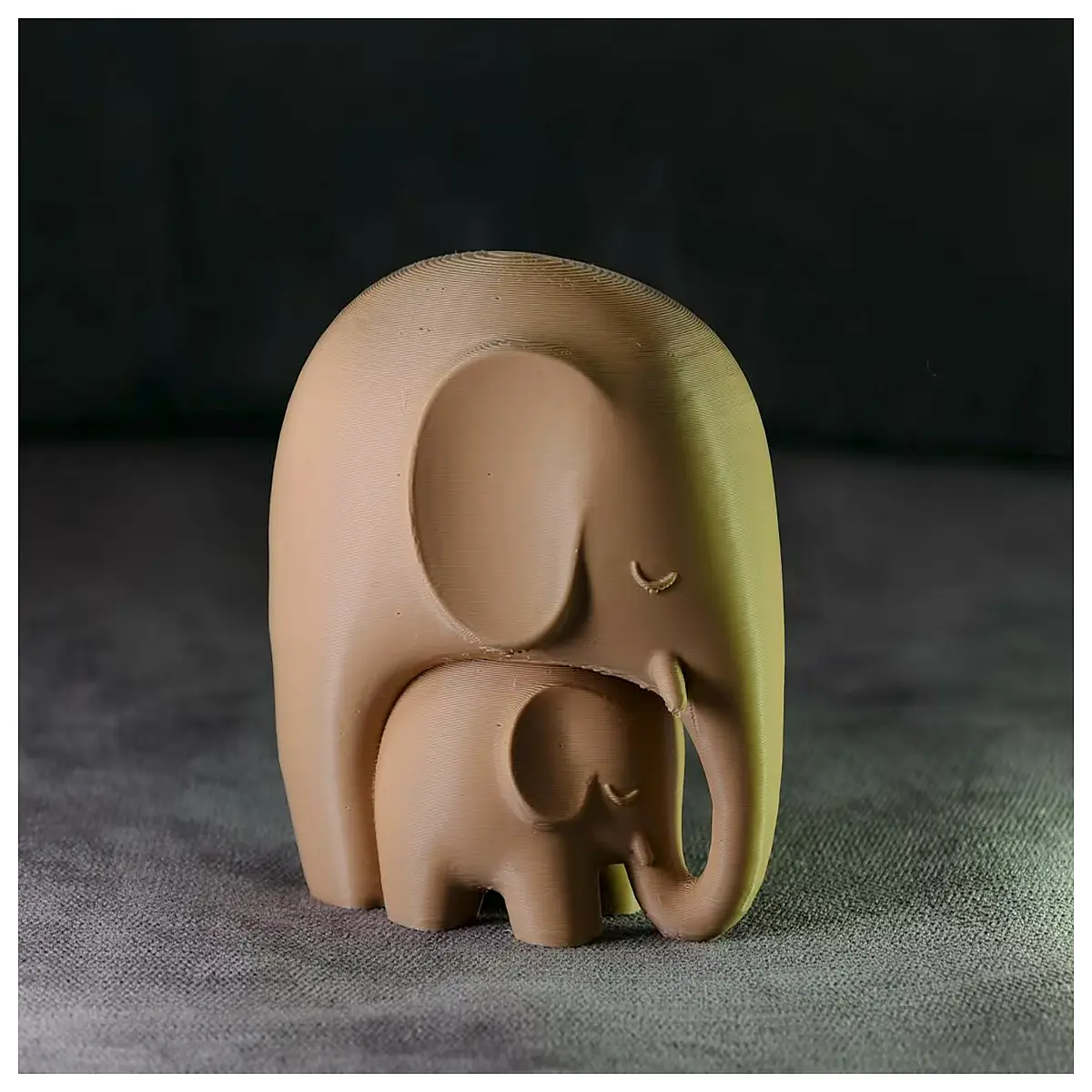 cute elephant mom and baby figurine desk decor nursery animal statue