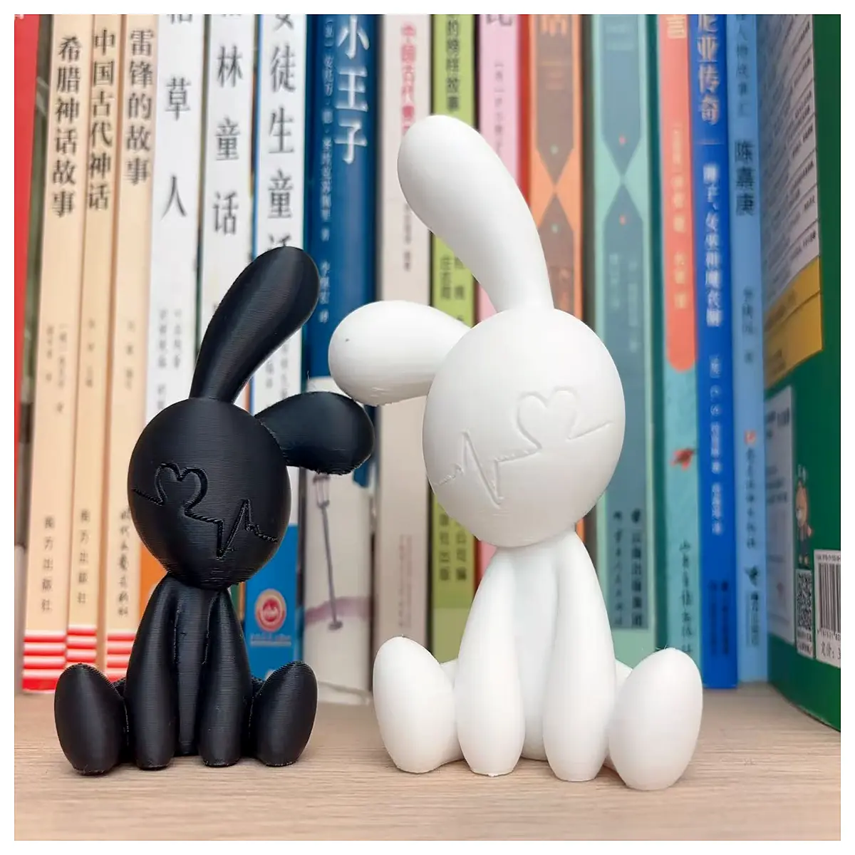 cute white rabbit plushie pair twin bunny stuffed animals for kids matching best friend gifts soft huggable toy set
