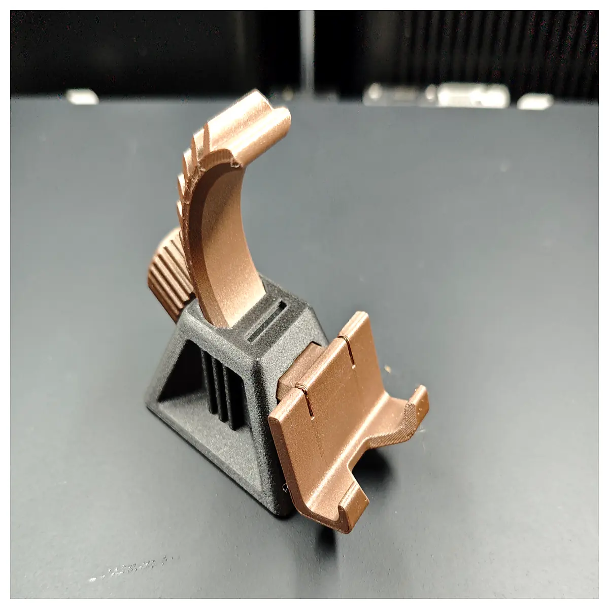 adjustable phone holder for desk mount clip cradle compatible with universal grip non slip base