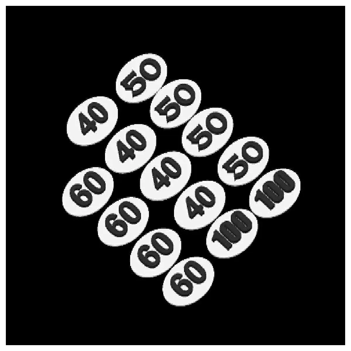 color coded dumbbell weight stickers for home gym equipment organization vinyl labels