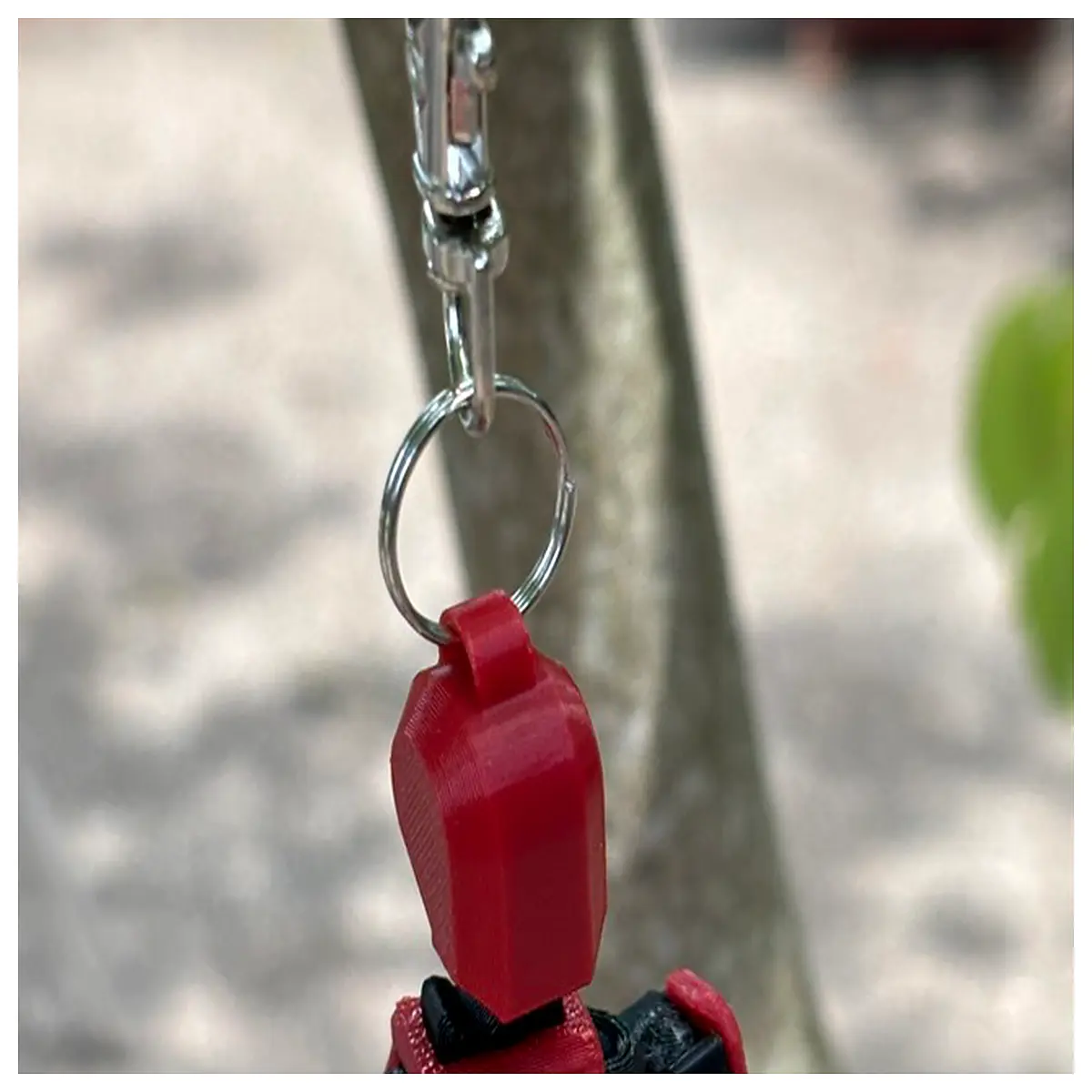 realistic dummy keychain head for training self defense tactical gear