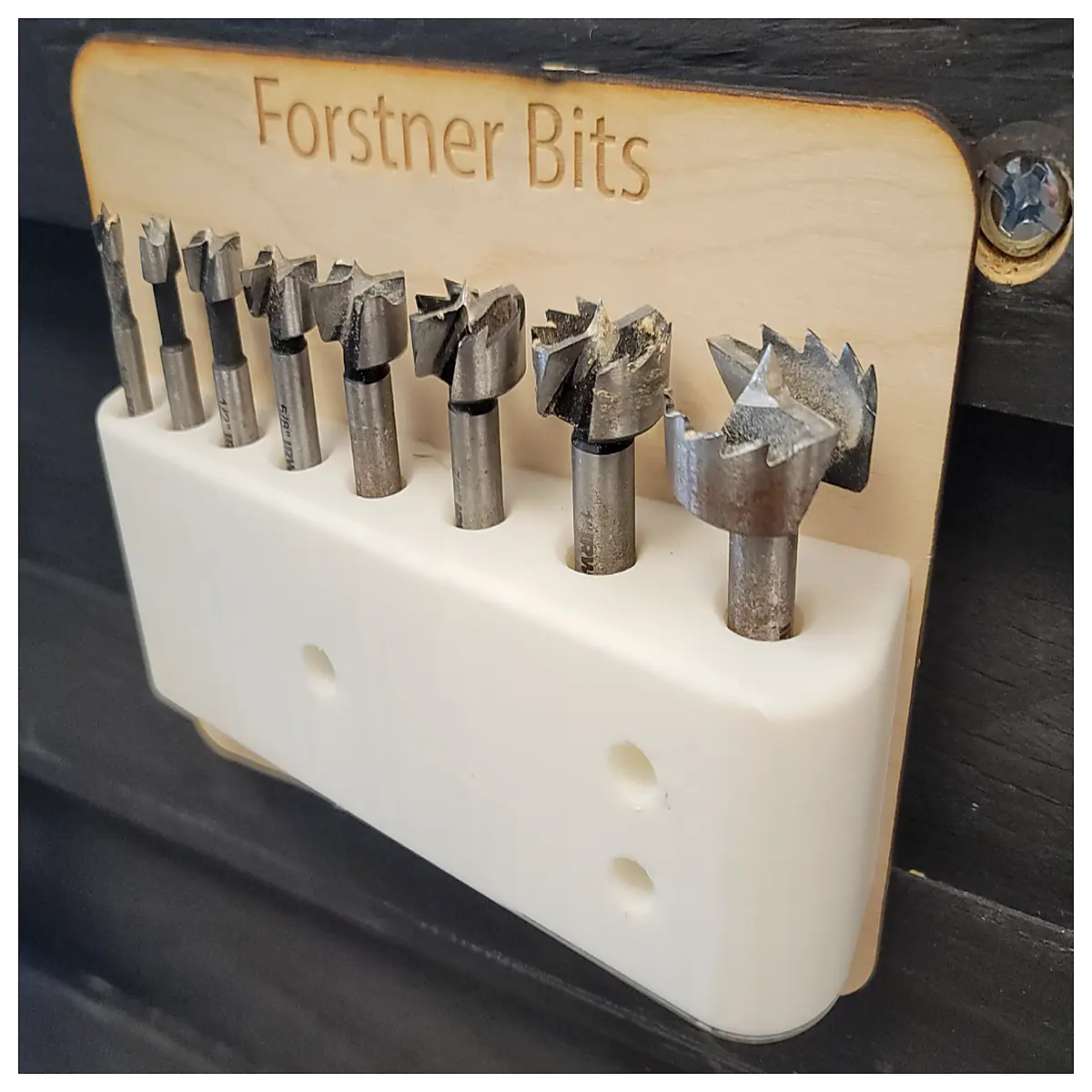 fosna french cleat drill bit rack wall mounted organizer storage holder for workshop garage tools