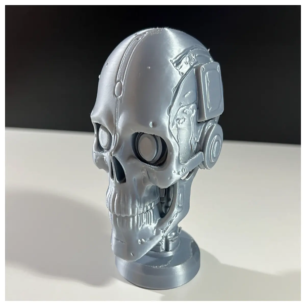 cyber skull head print resin diy painting assembly gothic punk decoration