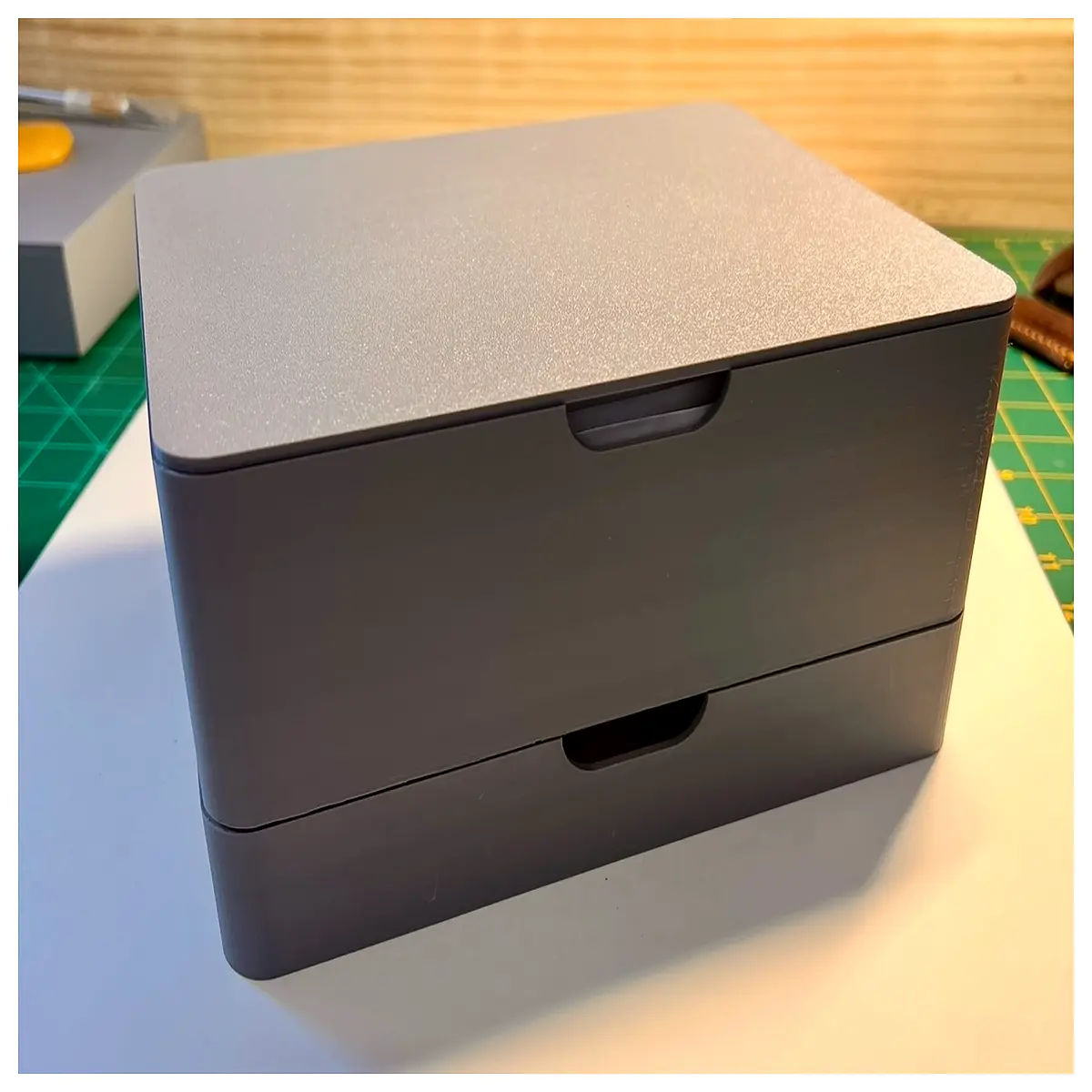 large two piece storage box with lid plastic organizer bins for closet home office stacking containers