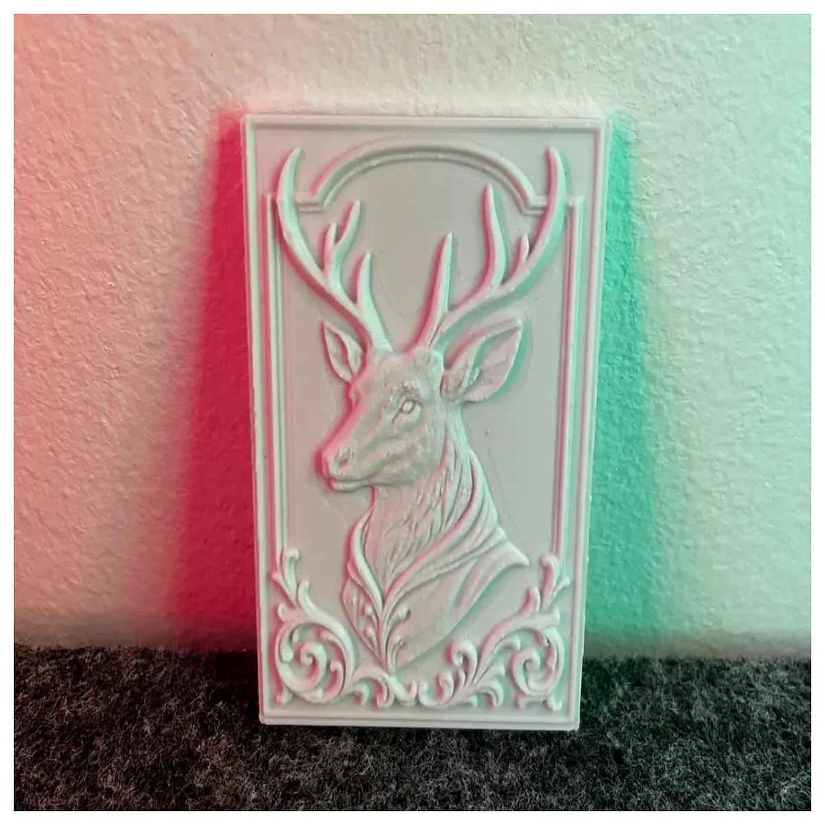 elegant deer relief wall art rustic home decor accents nature inspired sculpture for living room shelf