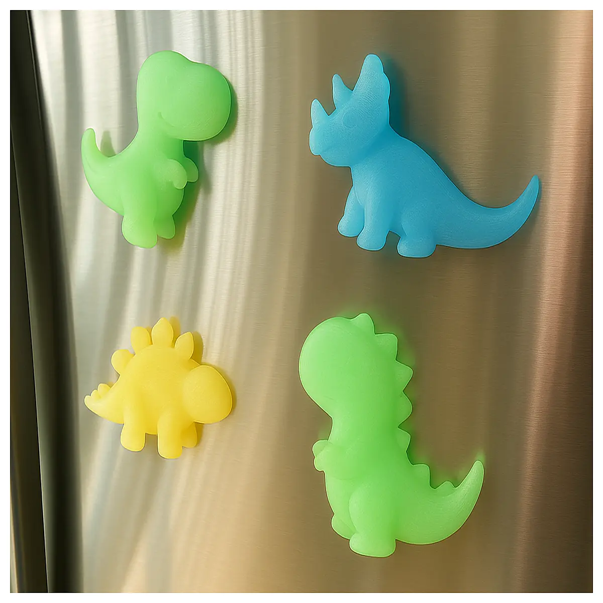 glow in dark dinosaur fridge magnets for kids educational learning toys magnetic wall art home decor