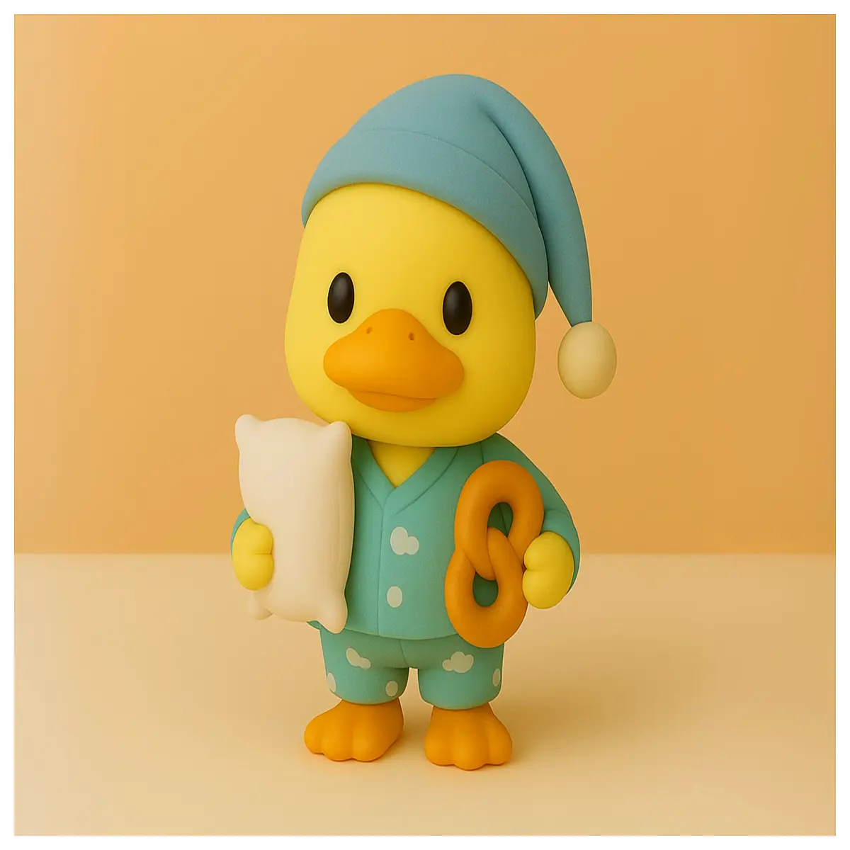 sleepy duck plush toy cute tired duck stuffed animal for kids soft napping duck pillow baby shower gift bedroom decor