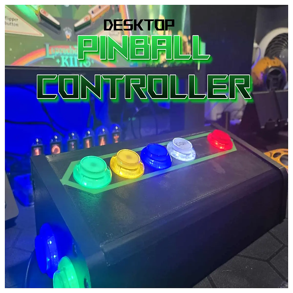 desktop pinball controller arcade joystick retro gaming table top toy for kids adults