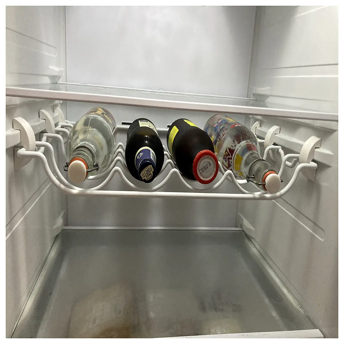 bottle rack holder wall mounted organizer for kitchen pantry wine glass storage duty metal shelf