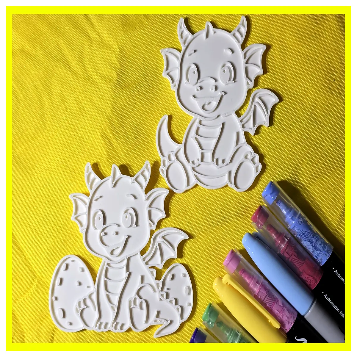 kawaii dragon coloring eggs cute dinosaur craft kits for kids adorable pastel egg art supplies