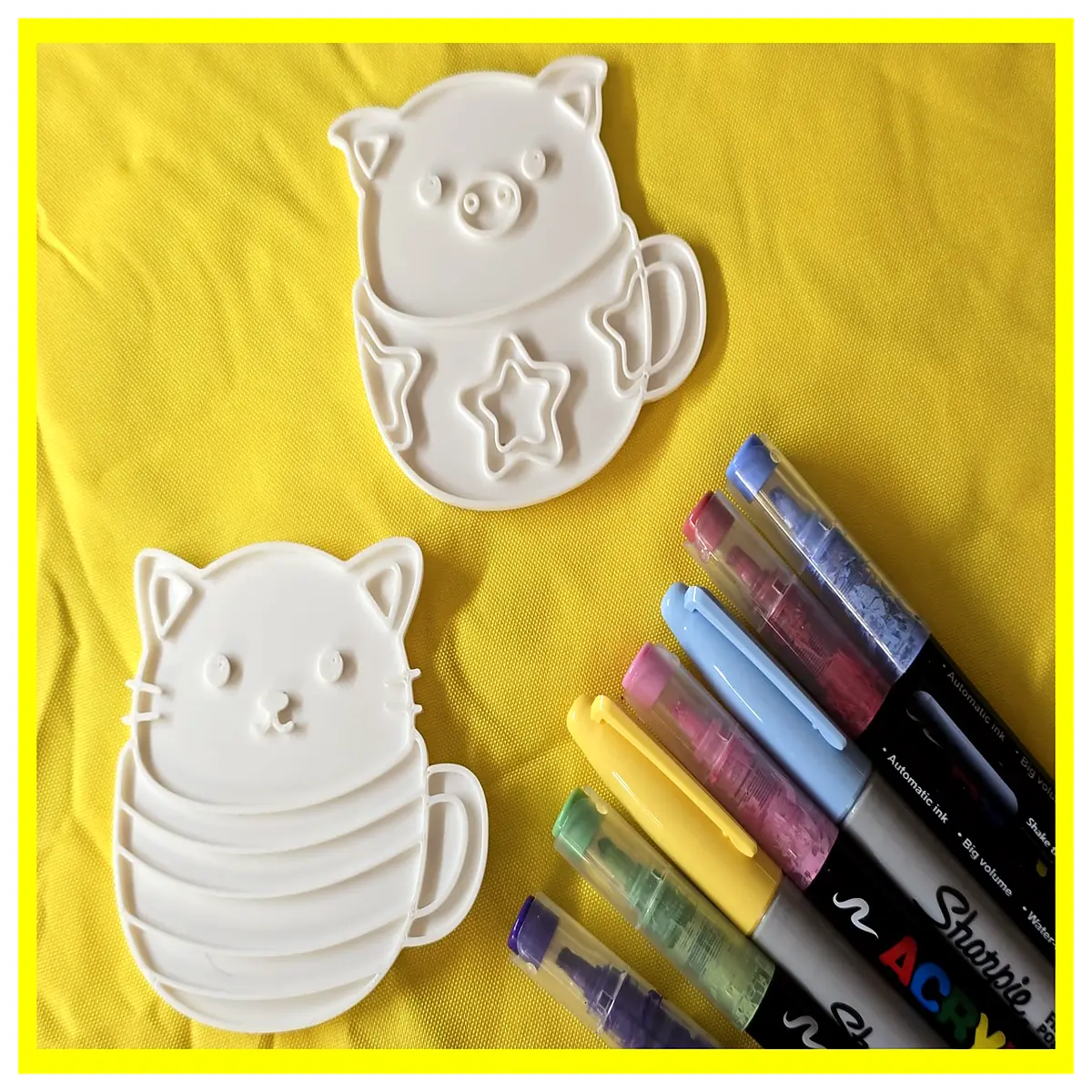 cute pig mug coloring book kawaii stationery kids stress relief adult anti anxiety doodle art therapy journal