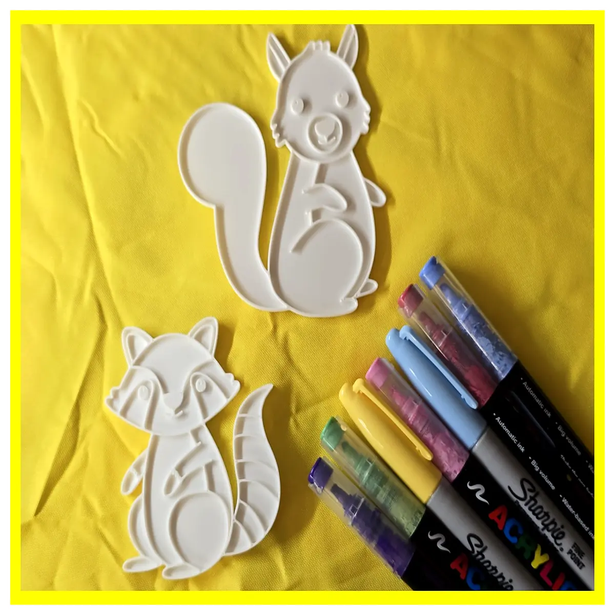 squirrel raccoon coloring craft for kids adults stress relief painting activity set