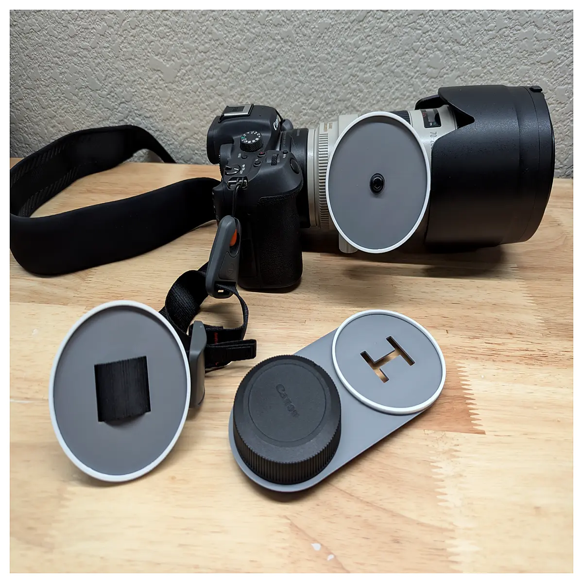 lens cap holder strap for 77mm filter thread anti lost camera accessory with carabiner clip
