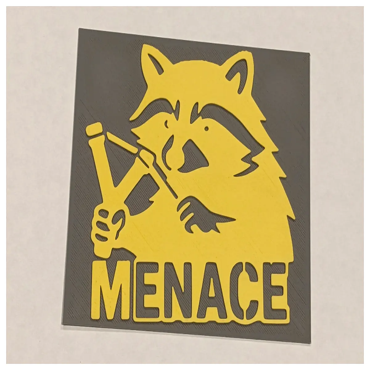 raccoon canvas art wildlife vandalism concept funny animal painting damage raccoon raiding gallery wall decor