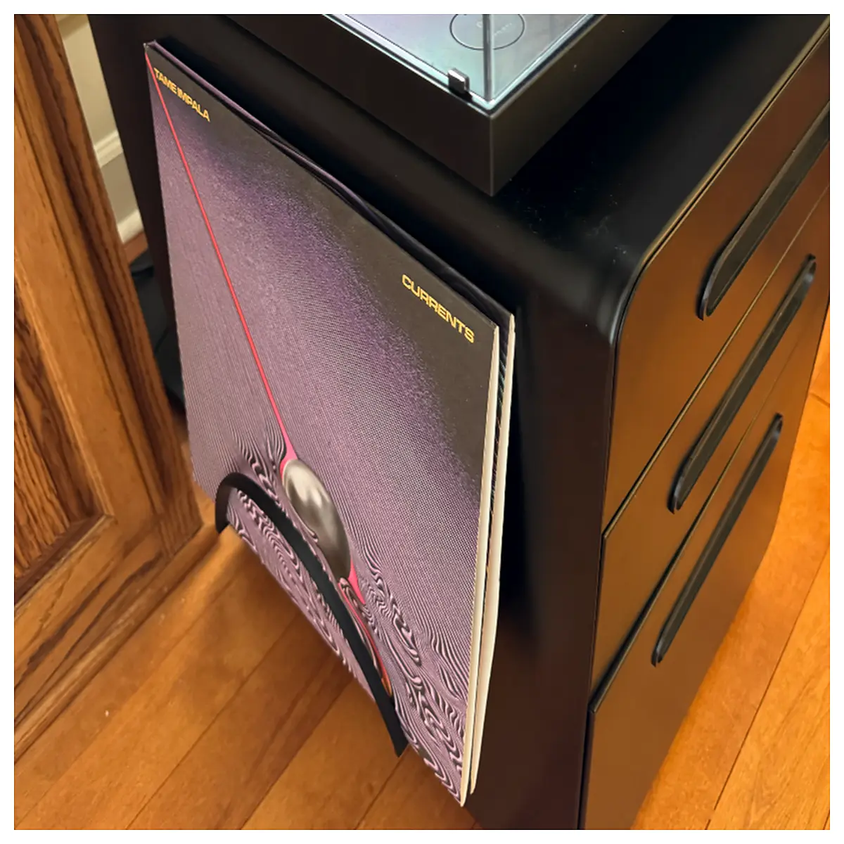 magnetic record storage wall mount vinyl organizer shelf for living room decor