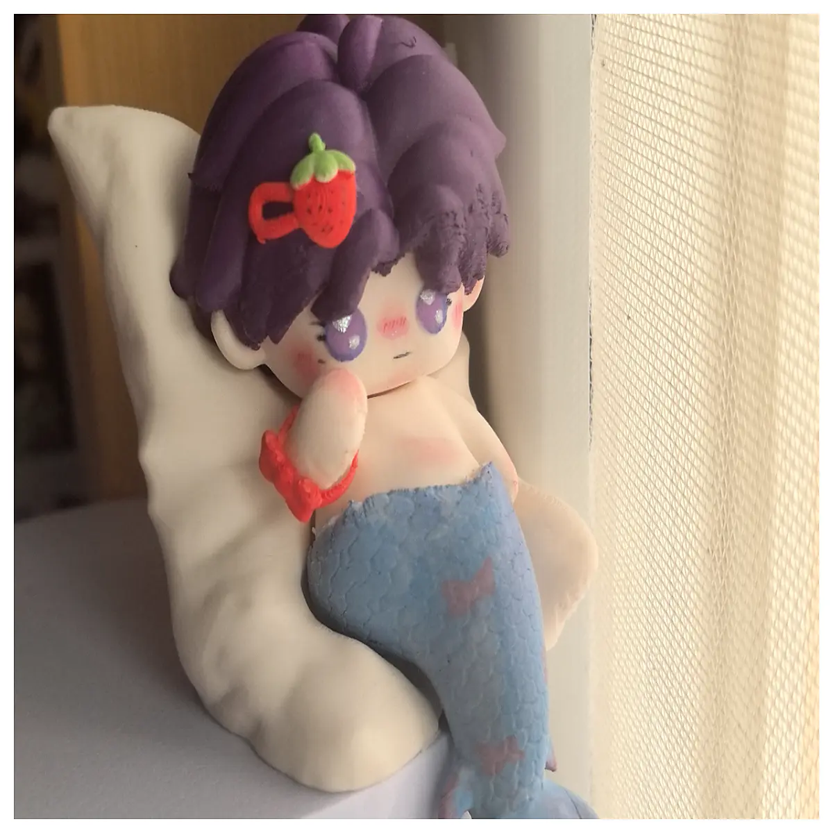love and deepspace li yu strawberry fish figure collectible toy acrylic standee for fans
