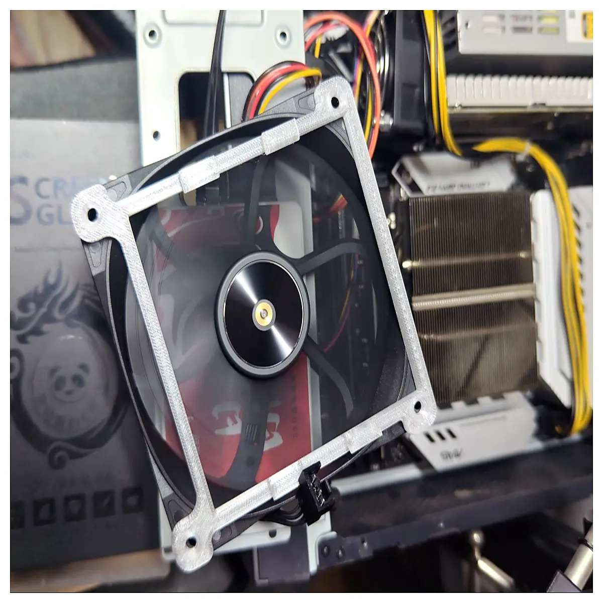 noctua axp90 x47 x53 adapter bracket 120mm to 90mm mount without screws glue for low profile cooling