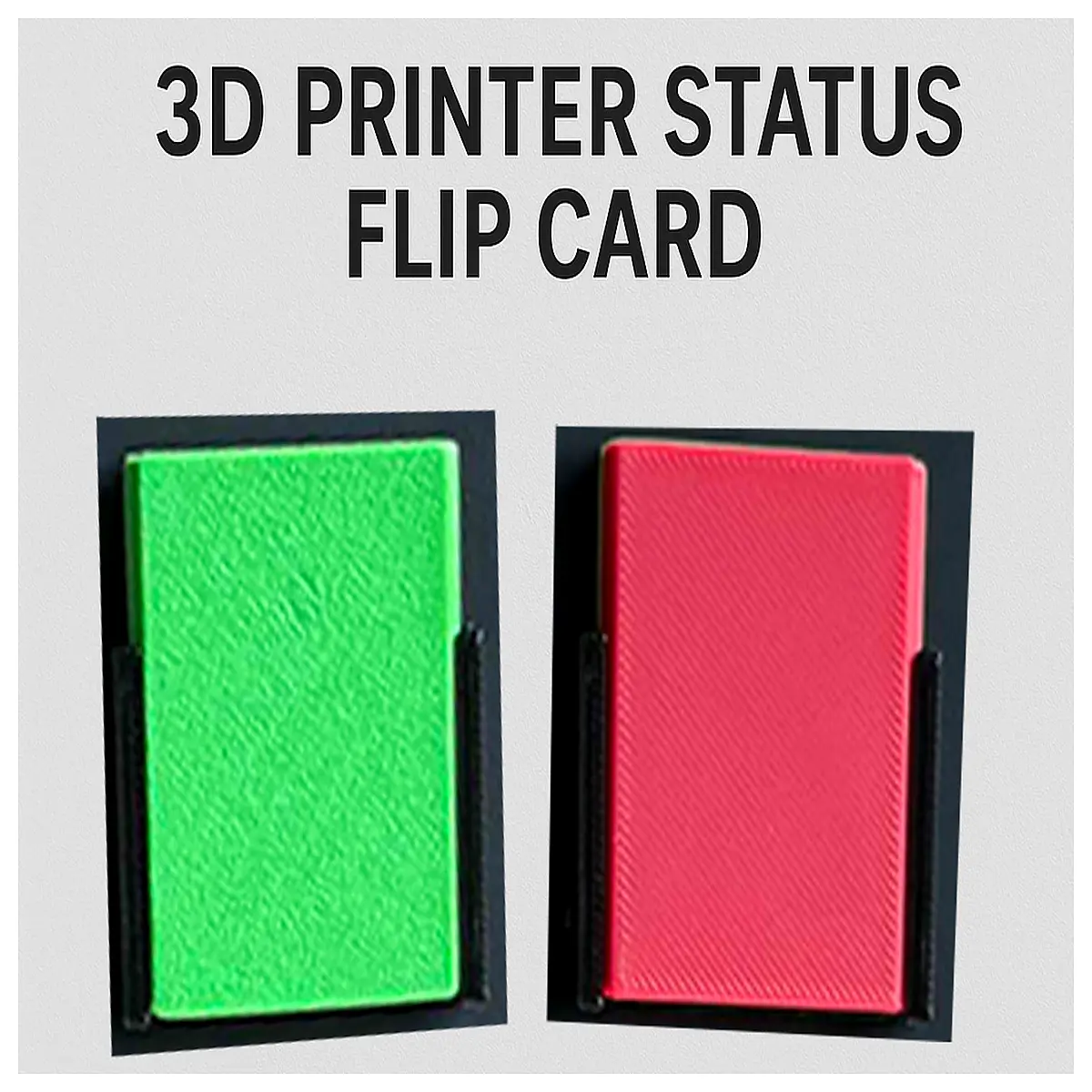 printer status indicator flip card red green print job progress tracker