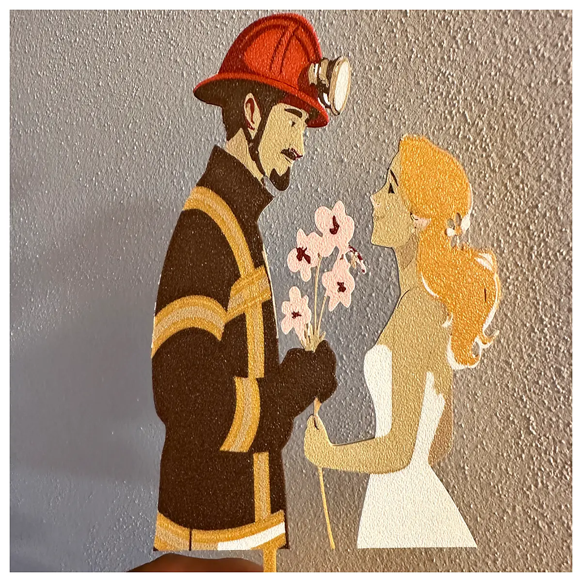 firefighter wedding cake topper fireman bride groom figurine firefighter couple cake decoration emergency responder wedding favors