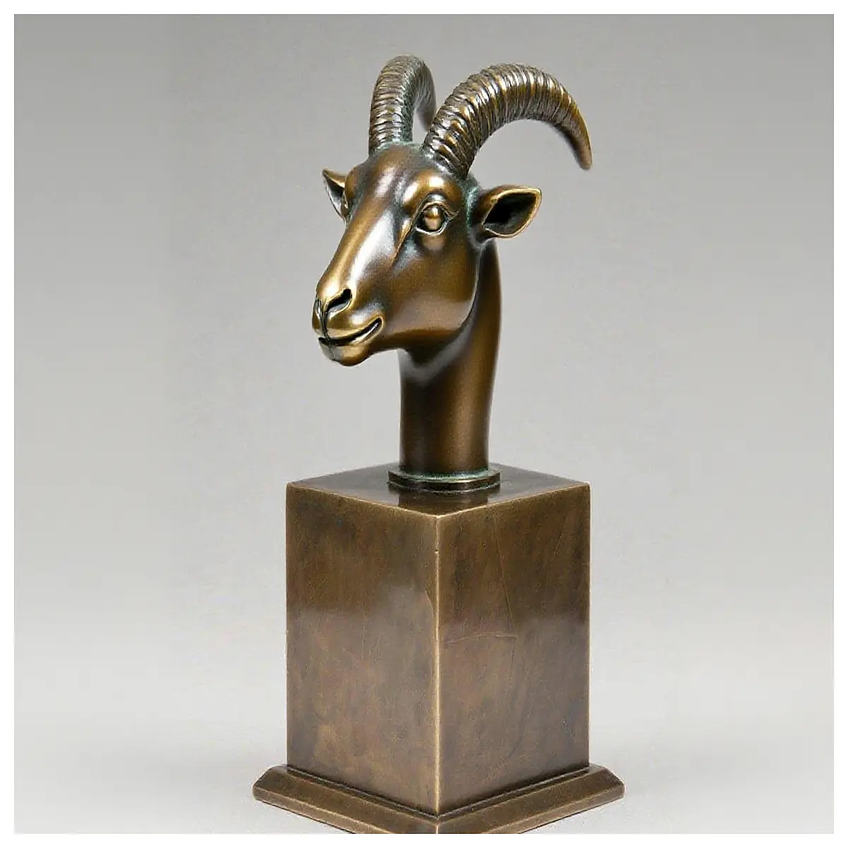 chinese zodiac goat seal stamp bronze animal head collection signature