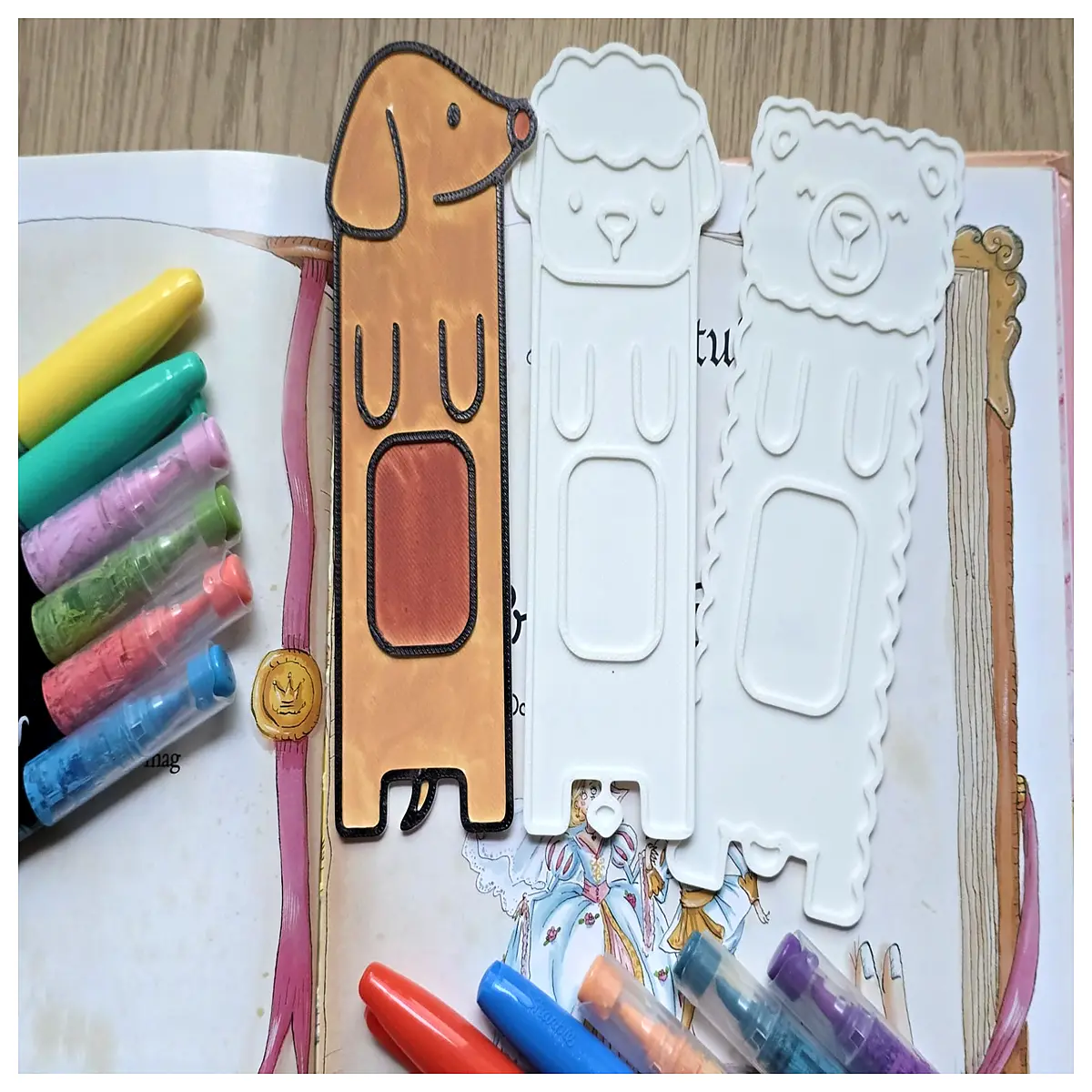 sheep bear bookmark coloring pages diy craft for kids