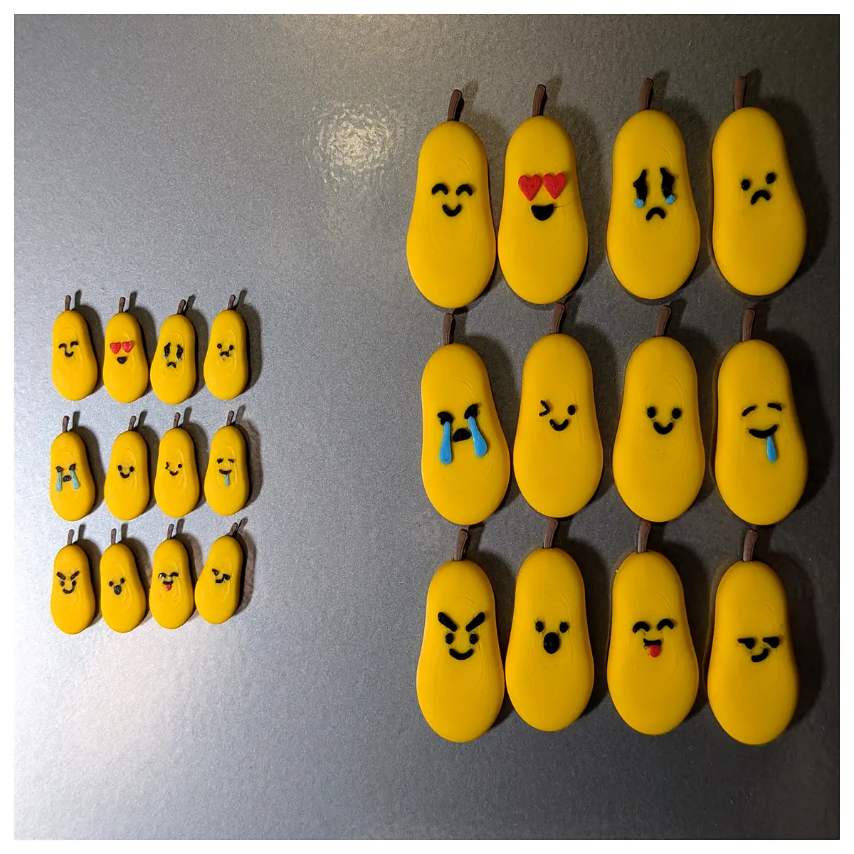 cute pear fridge magnets set large small fruit decorative kitchen decor gift