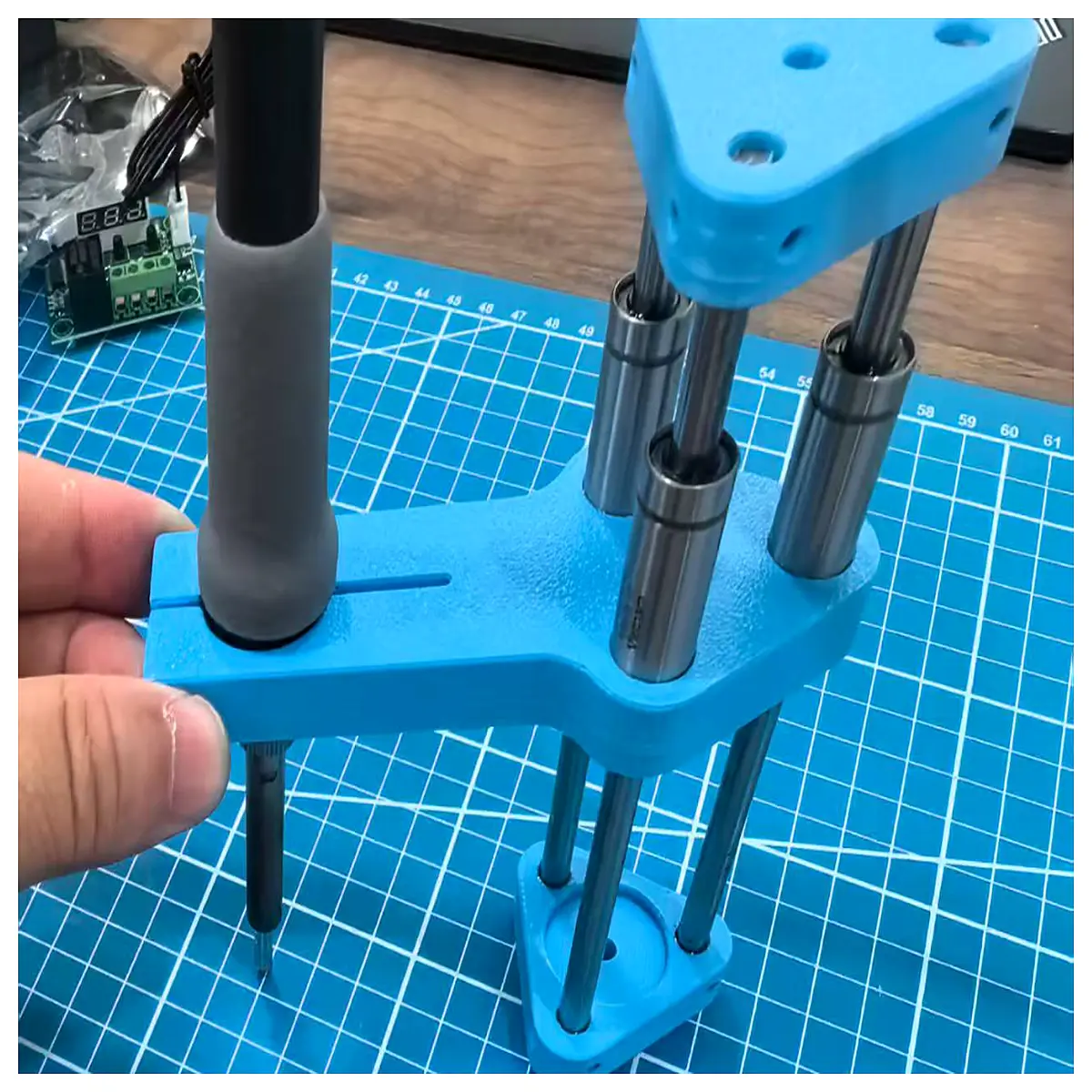 printed thermoplastic nut insert tool for precise brass threaded inserts installation in filament prints