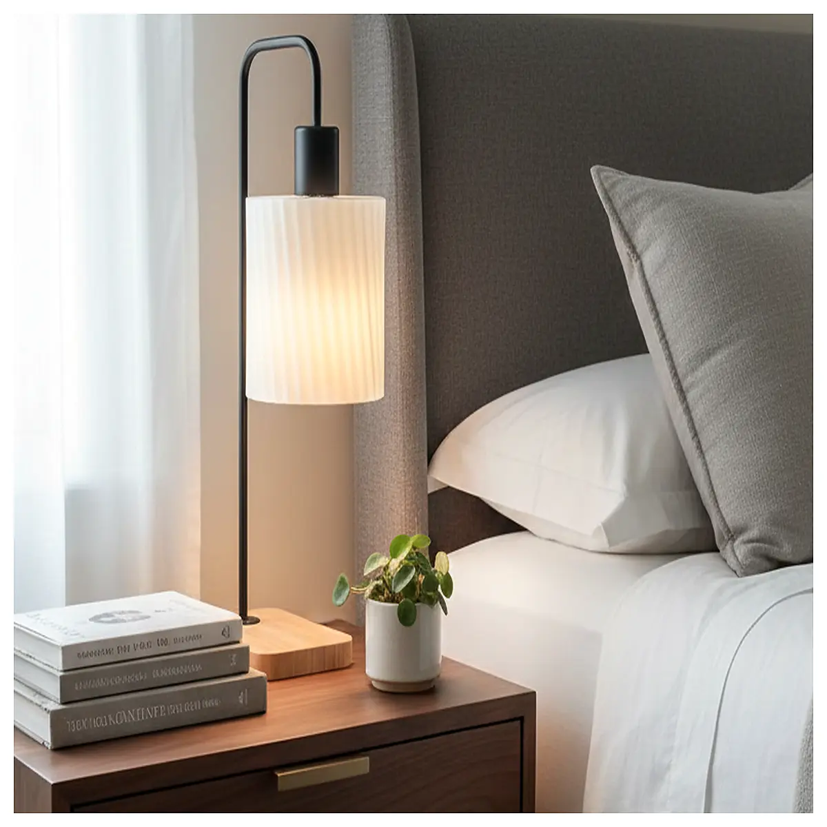 vertical ribbed glass lampshade for pendant clear textured ceiling fixture cover modern wavy design shade