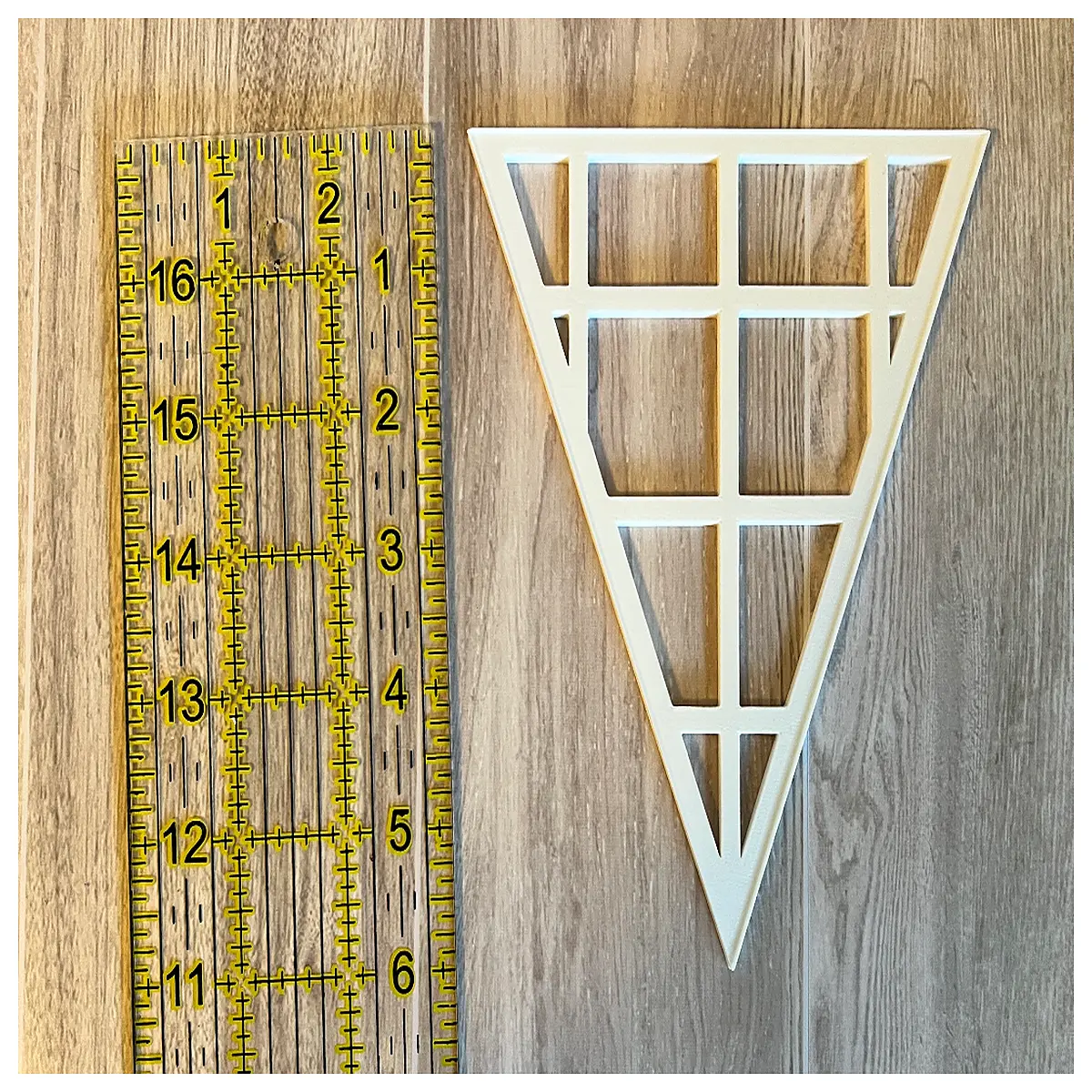 triangular bunting flag sewing template pattern guide for fabric crafts