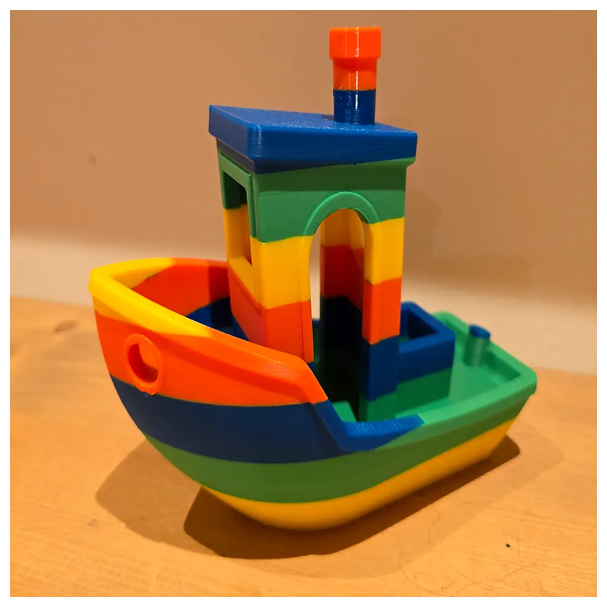 rainbow benchy print oversized colorful figure large scale desktop decoration geek makers