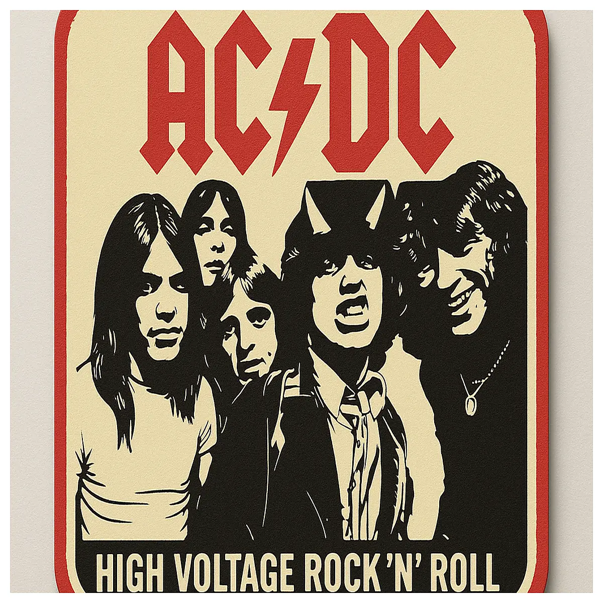 acdc coasters rock band merchandise metal bar accessories music gifts