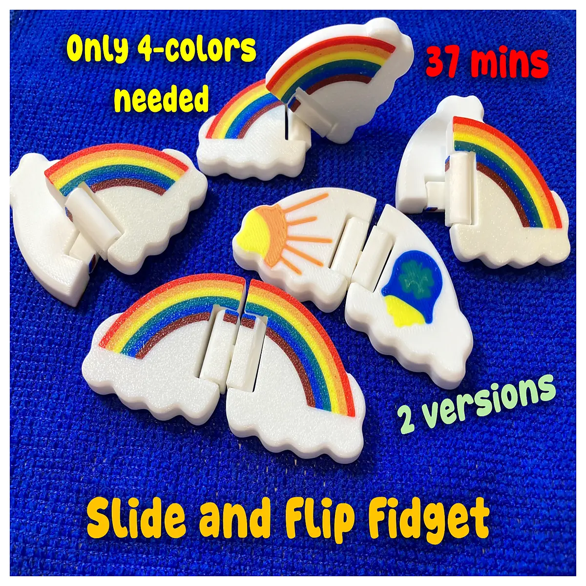 rainbow it fidget toy twistable stress relief anti anxiety sensory tool for kids adults